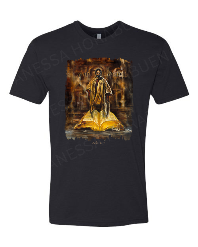 The Living Word - Unisex T-Shirt Vanessa Horabuena Short Sleeve Black Small