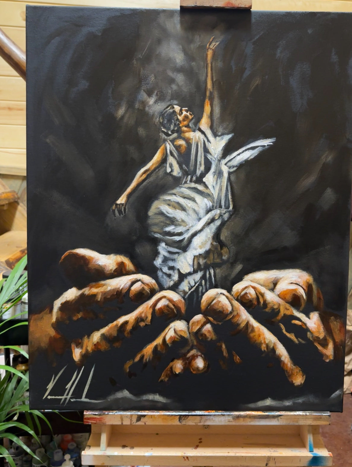Endless Dance in the Father’s Hands - 24”x30” Original Acrylic Painting Original Painting Vanessa Horabuena