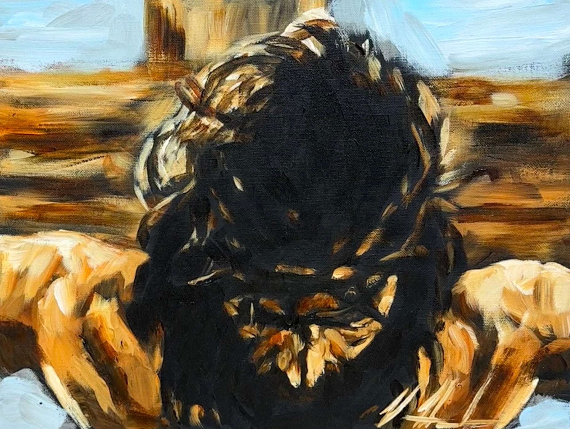 The Finished Work of the Cross - 12”x16” Original Acrylic Painting Original Painting Vanessa Horabuena