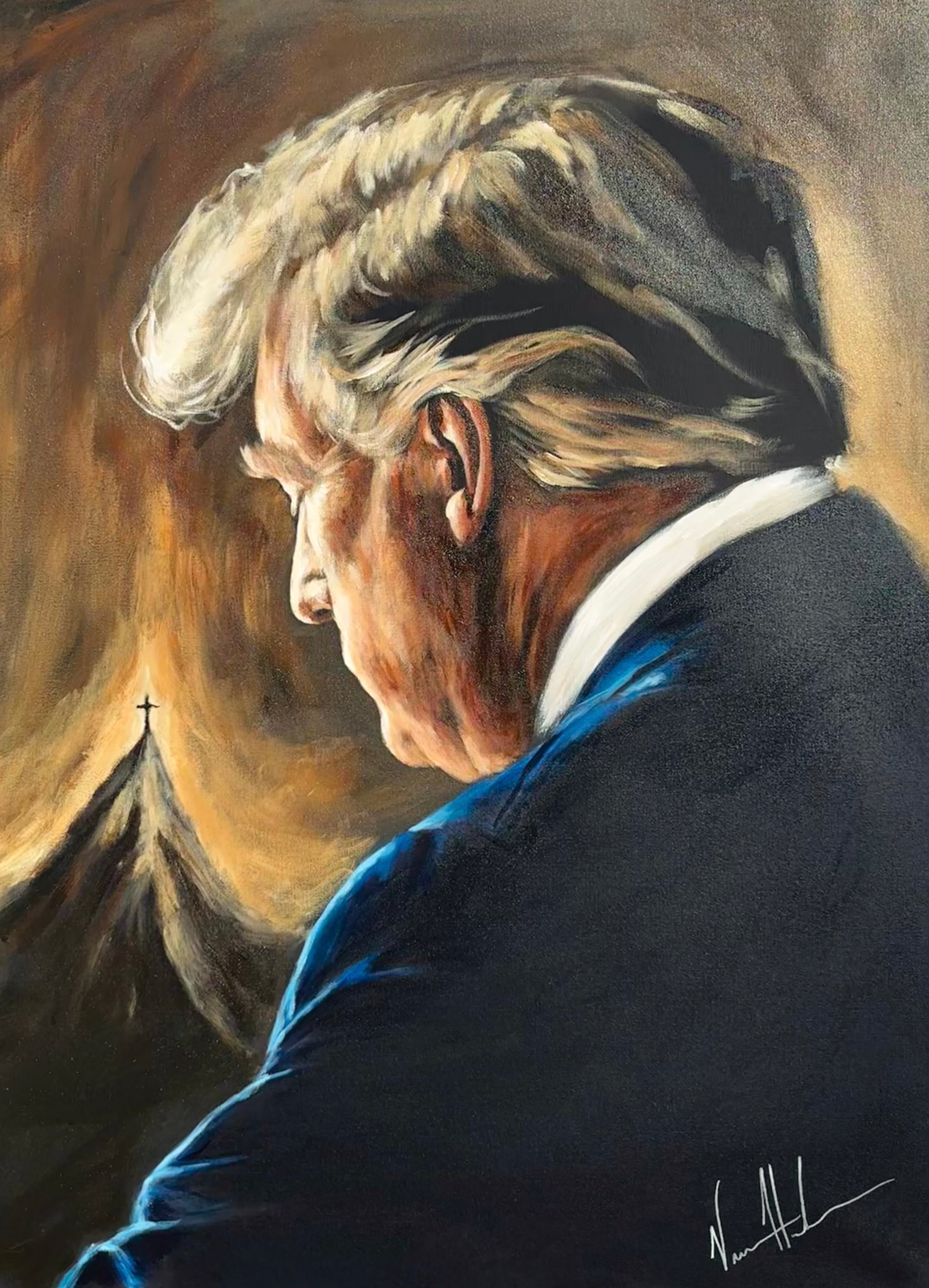 Prayers for Our President - 36”x48” Original Acrylic Painting Original Painting Vanessa Horabuena