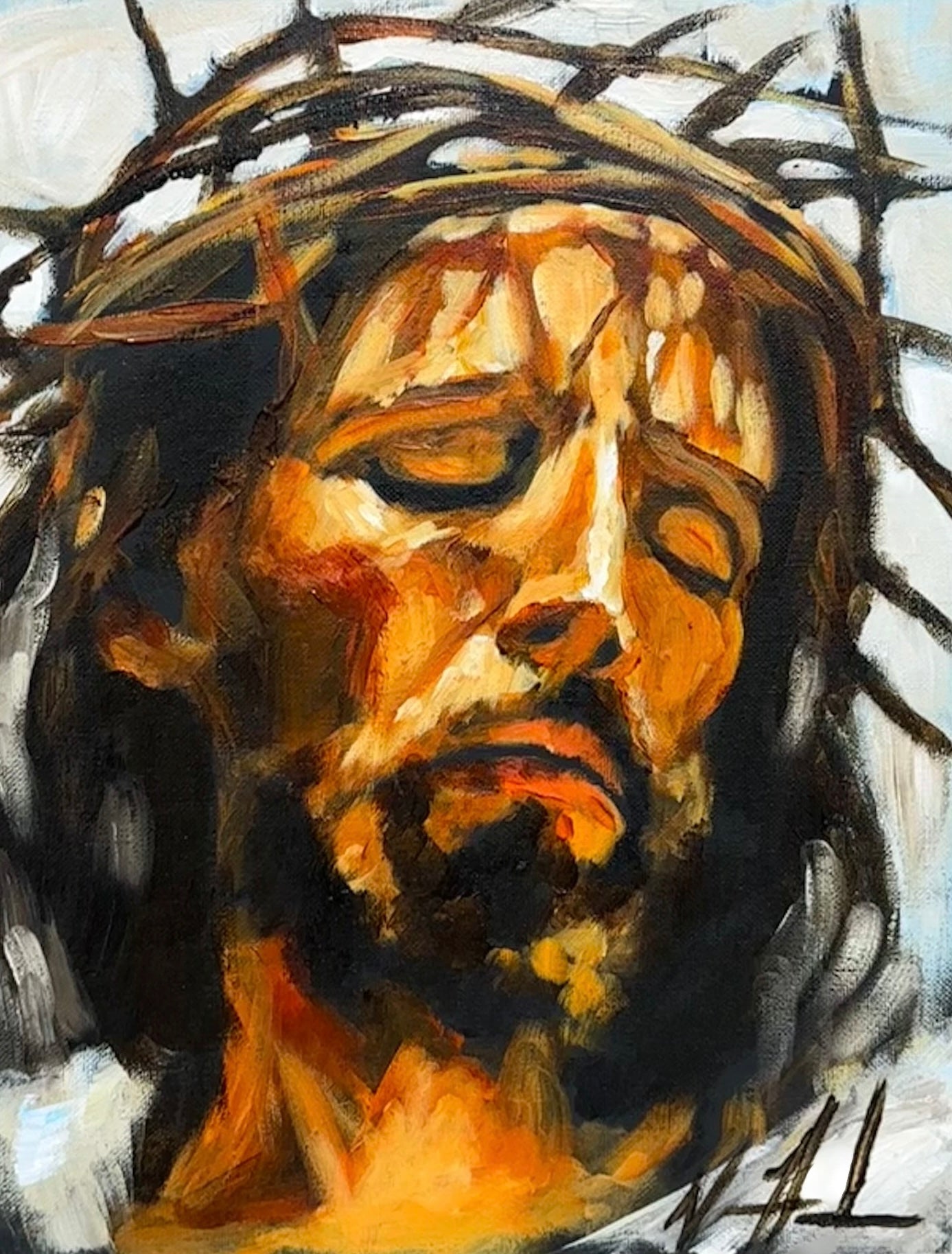 Christ is King - 11”x14” Original Acrylic Painting Original Painting Vanessa Horabuena