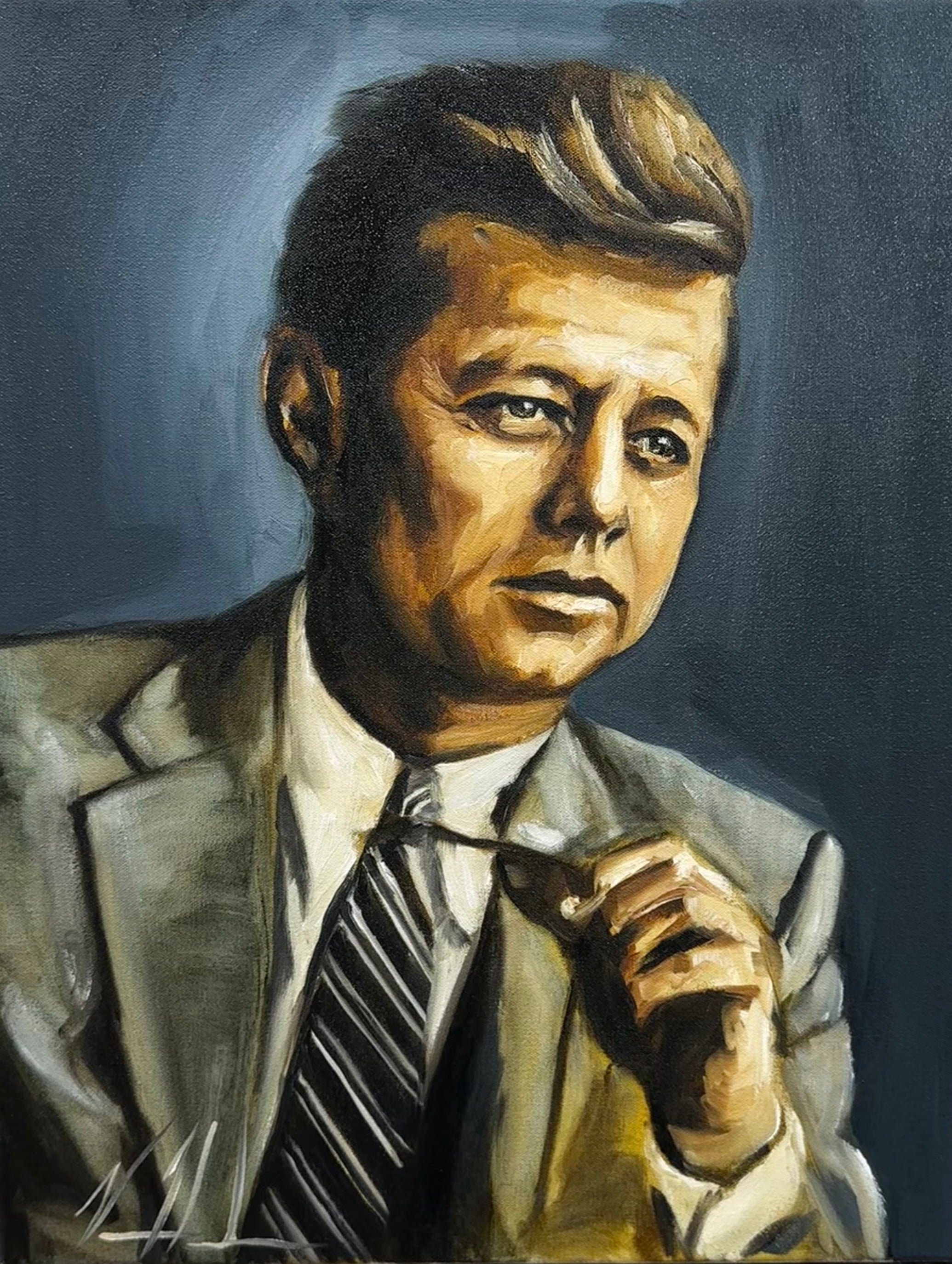 JFK - Reckoning - 16”x20” Original Oil Painting Original Painting Vanessa Horabuena