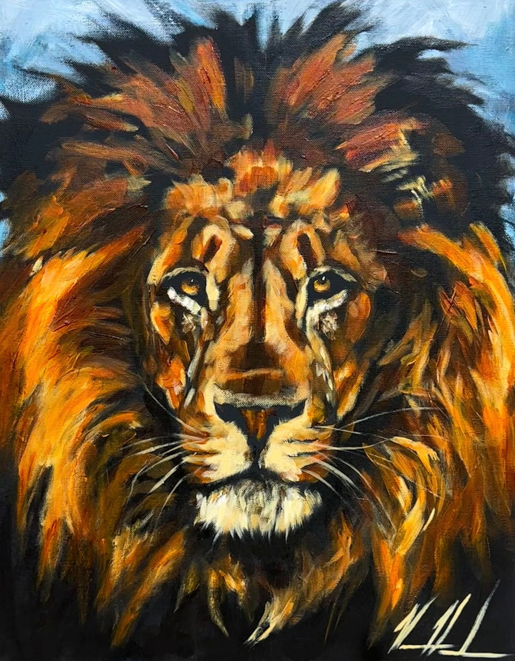 King of Heaven - 16”x20” Original Acrylic Painting Original Painting Vanessa Horabuena