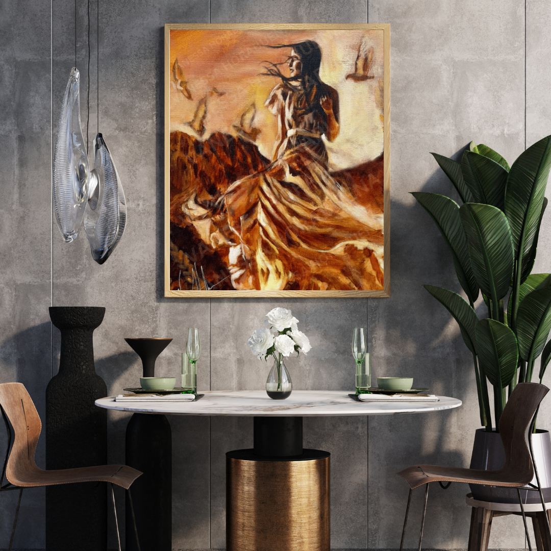 Draw Near to Me (Hand Embellishment Canvas Print) Women's Art Print Vanessa Horabuena