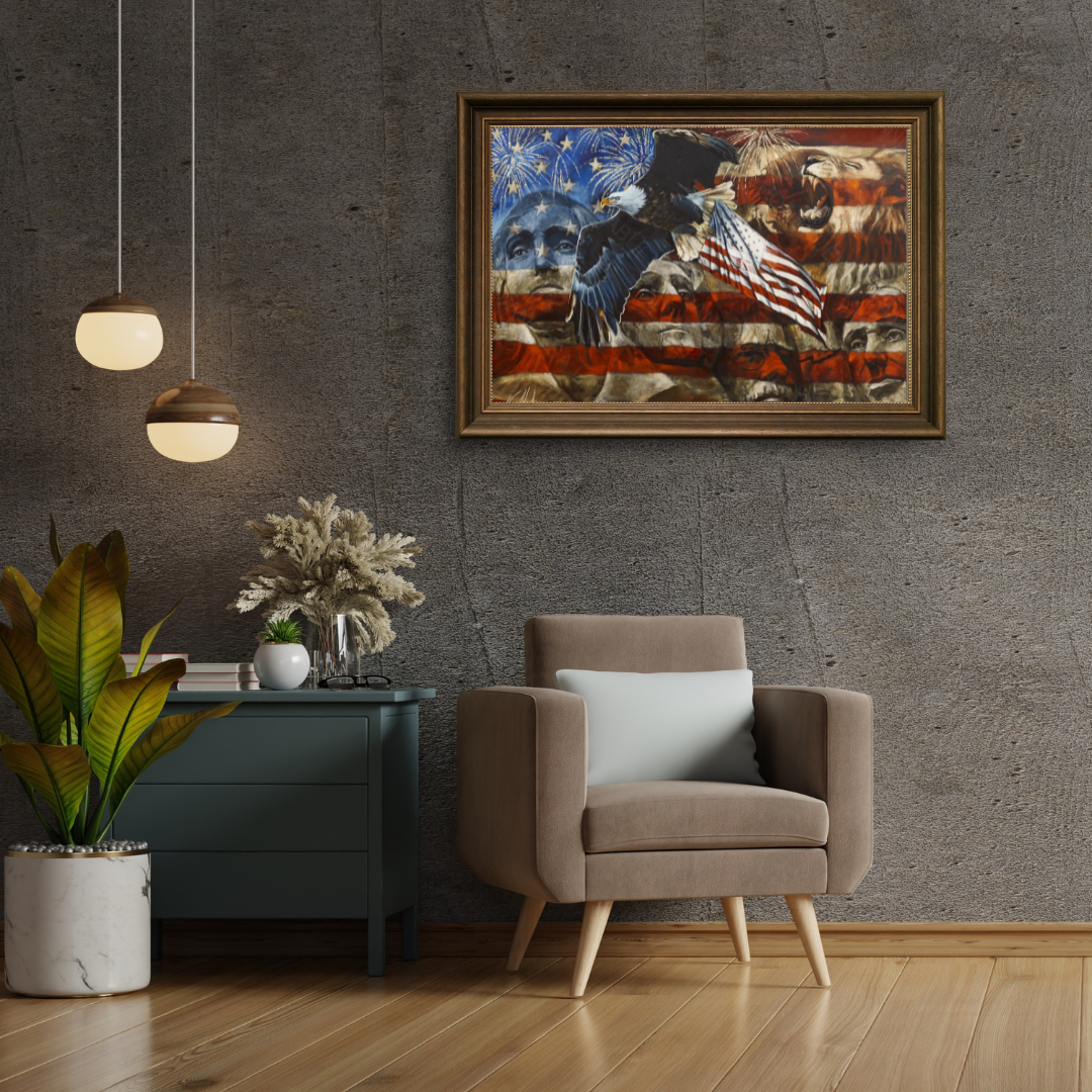 An American Tribute Patriotic Art Print Vanessa Horabuena