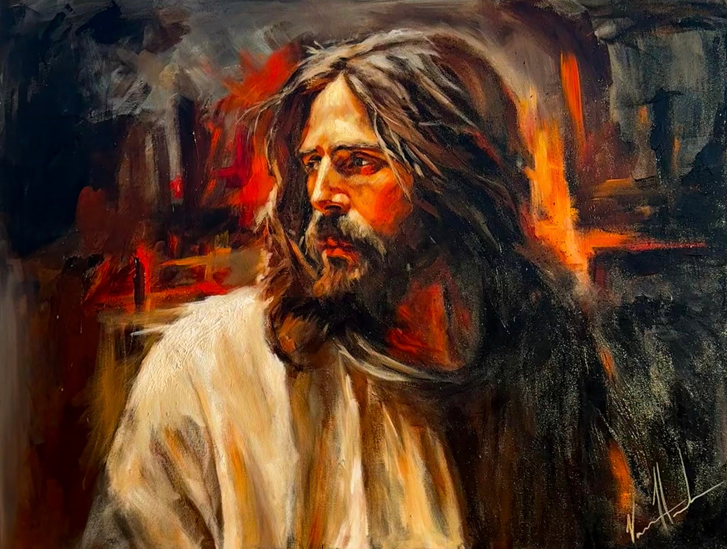 Our Beloved King - 36”x48” Original Acrylic Painting Original Painting Vanessa Horabuena