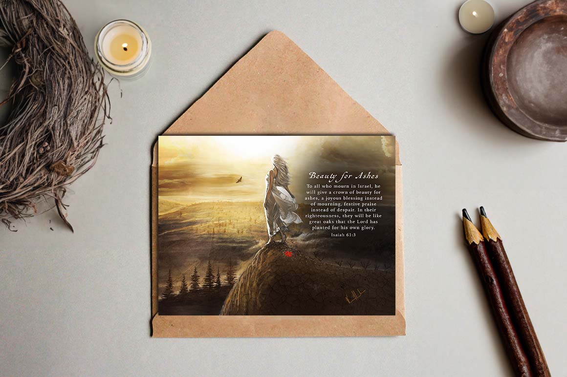 Beauty For Ashes Greeting Card Vanessa Horabuena