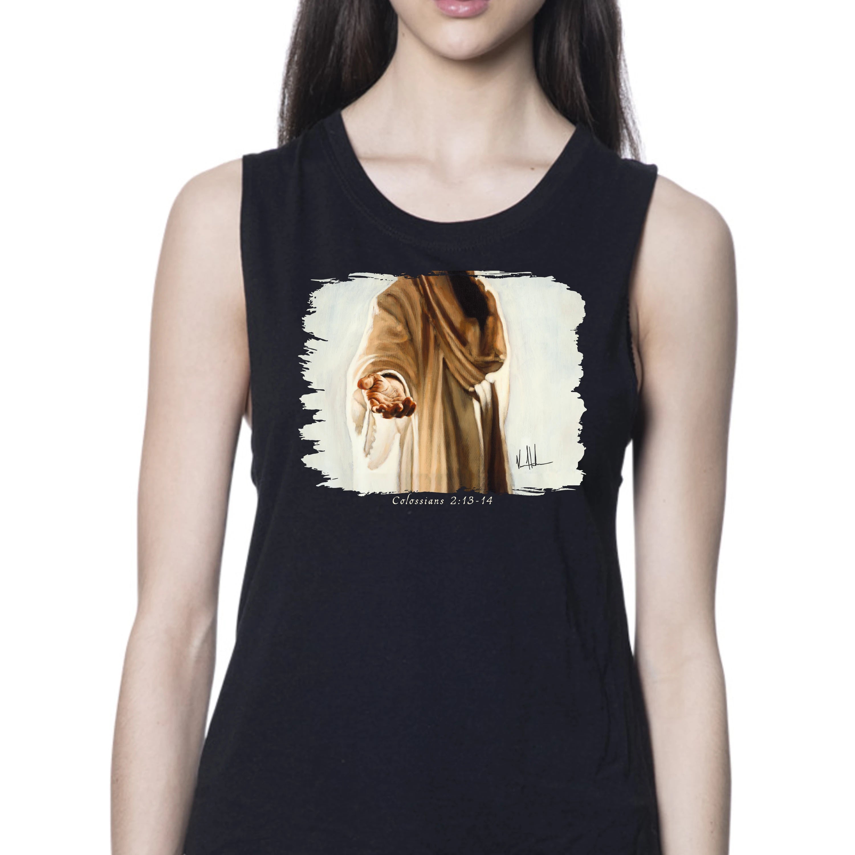 Beckoning - Women's Tank Top (Organic Bamboo) Organic Bamboo Vanessa Horabuena Short Sleeve Eclipse (Black) XS