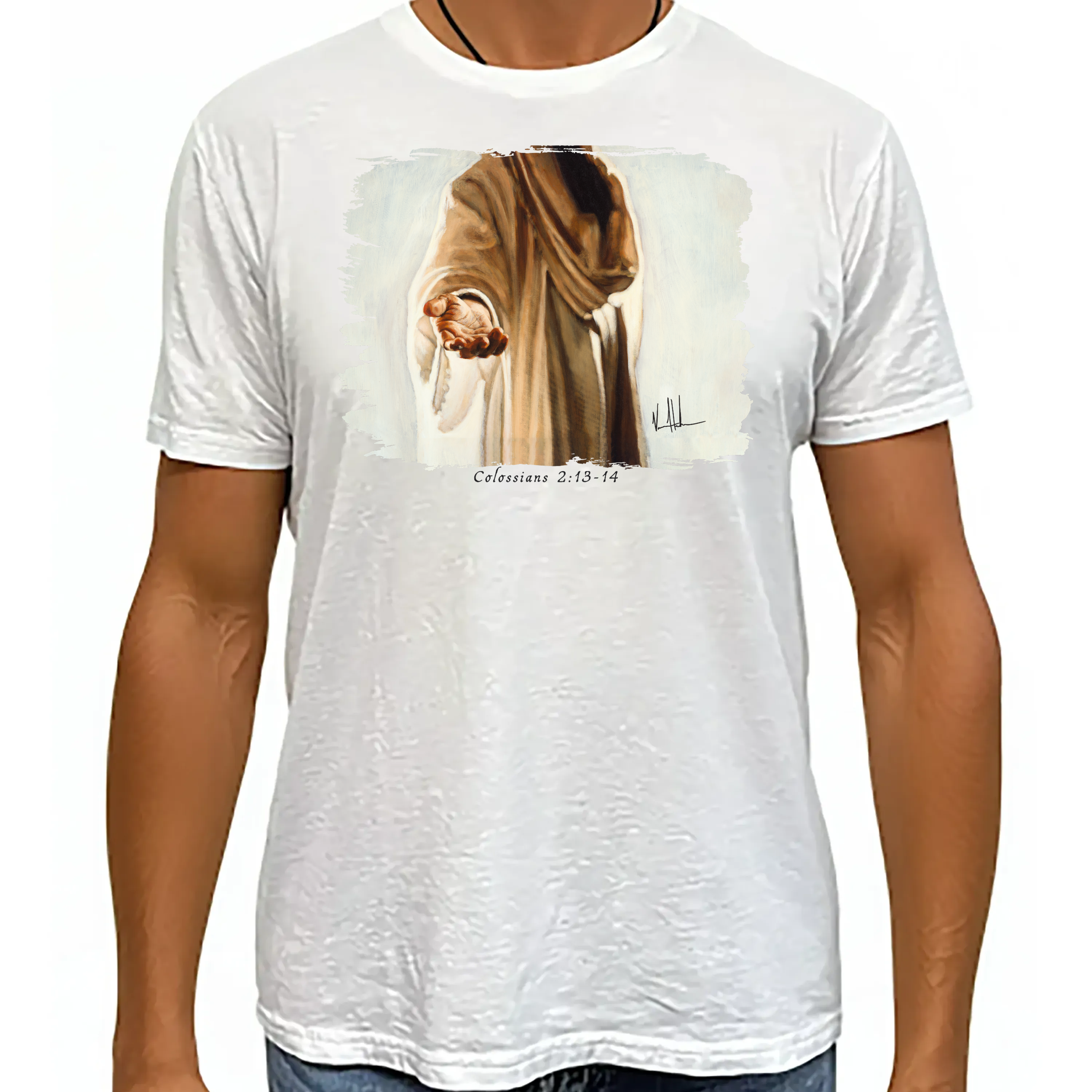 Beckoning - Unisex T (Premium Organic Fabric) Vanessa Horabuena Bamboo White Small