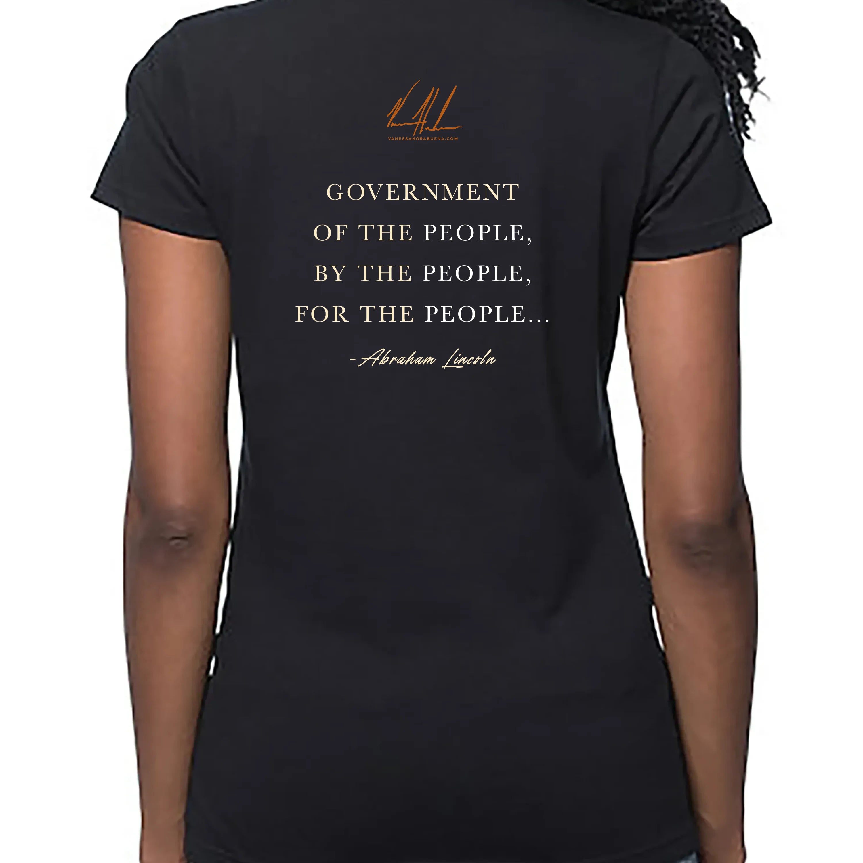 Women's T (Organic Bamboo) - Abraham Lincoln - 4th of July Organic Bamboo Vanessa Horabuena