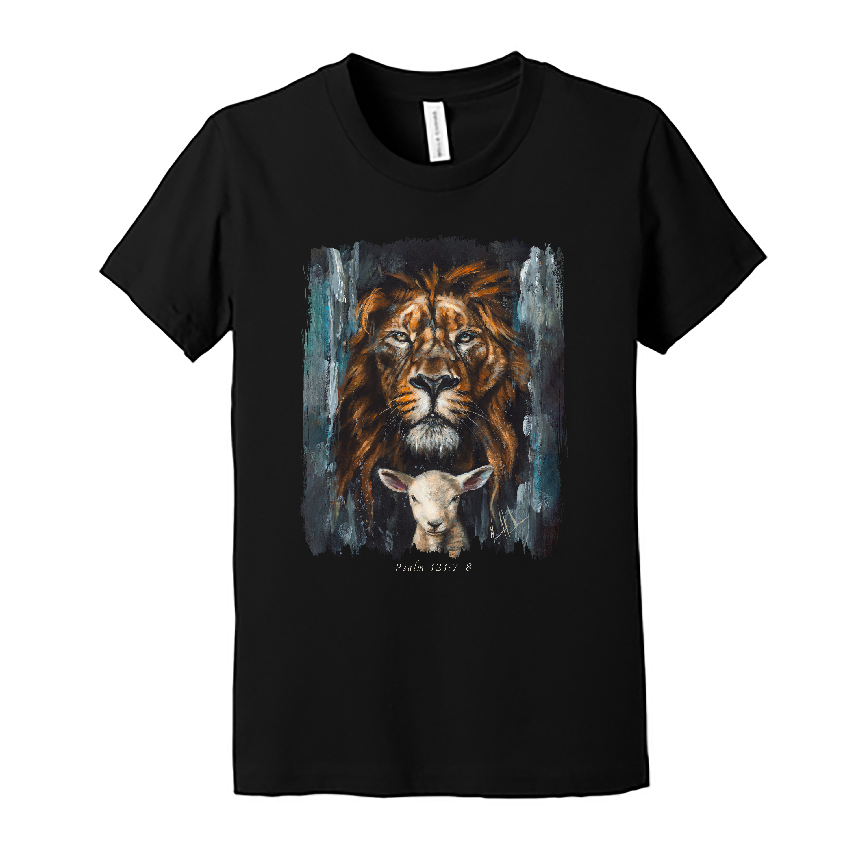 Kids T (Organic Cotton) - The Lion and Lamb Passover Organic Cotton Vanessa Horabuena Youth Black Small