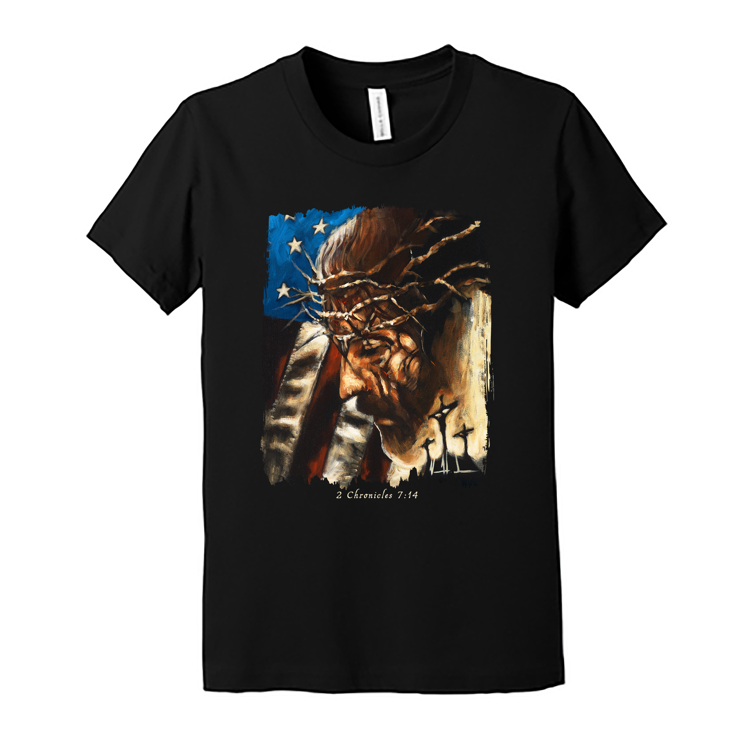 Kids T (Organic Cotton) - One Nation Under God Organic Cotton Vanessa Horabuena Youth Black Small