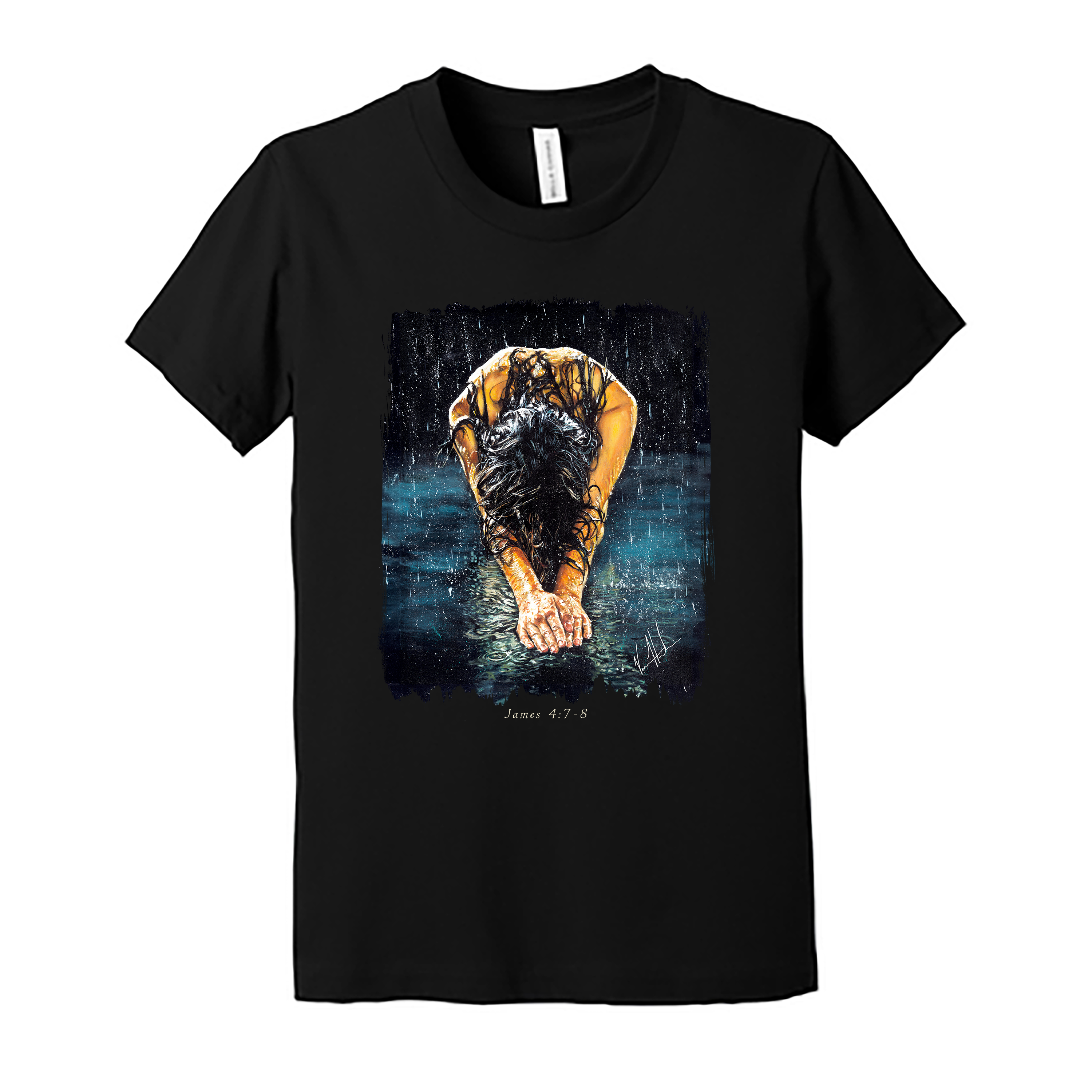 Kids T (Organic Cotton) - The Art of Surrender Organic Cotton Vanessa Horabuena Youth Black Small