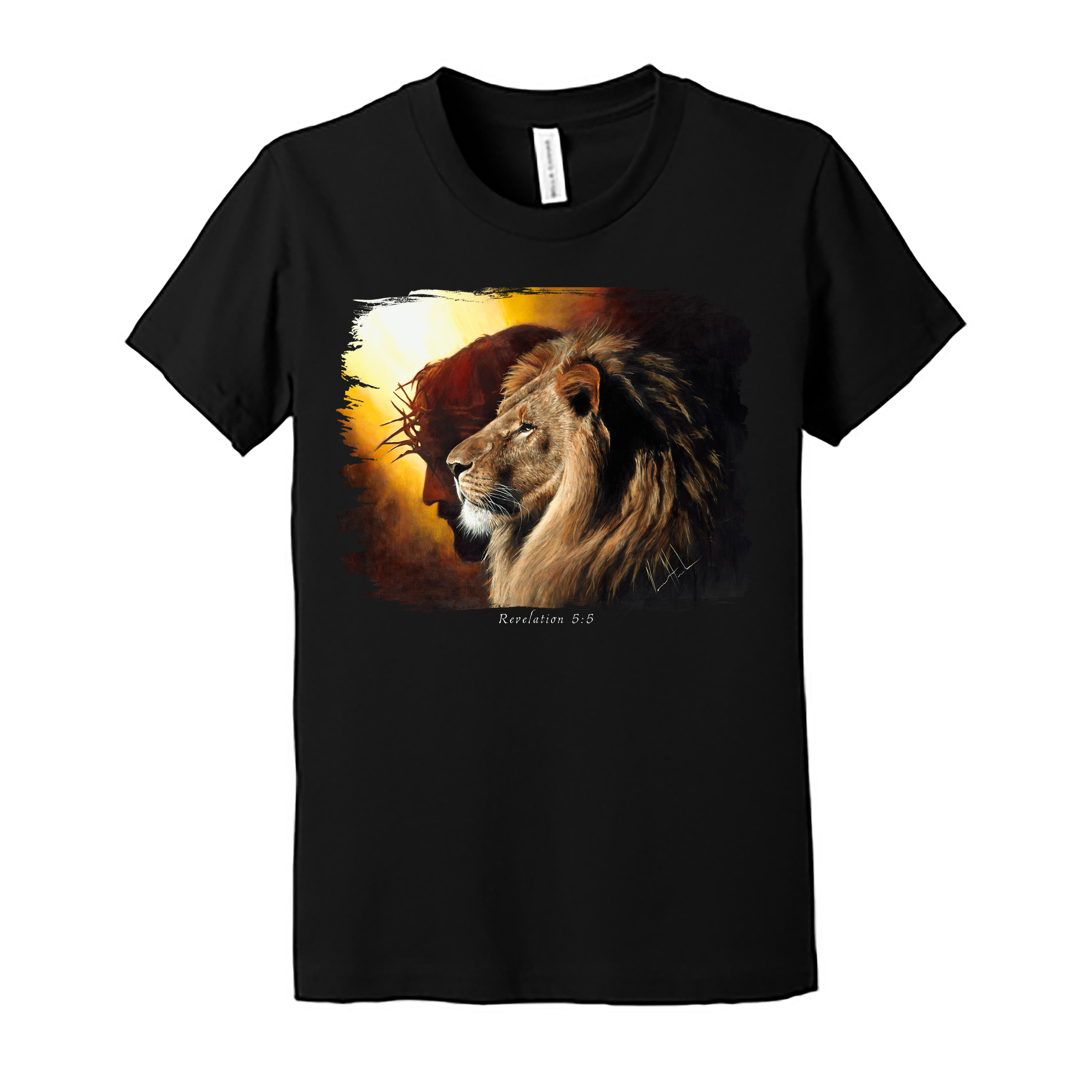 Kids T (Organic Cotton) - The Lion of Judah Organic Cotton Vanessa Horabuena Youth Black Small