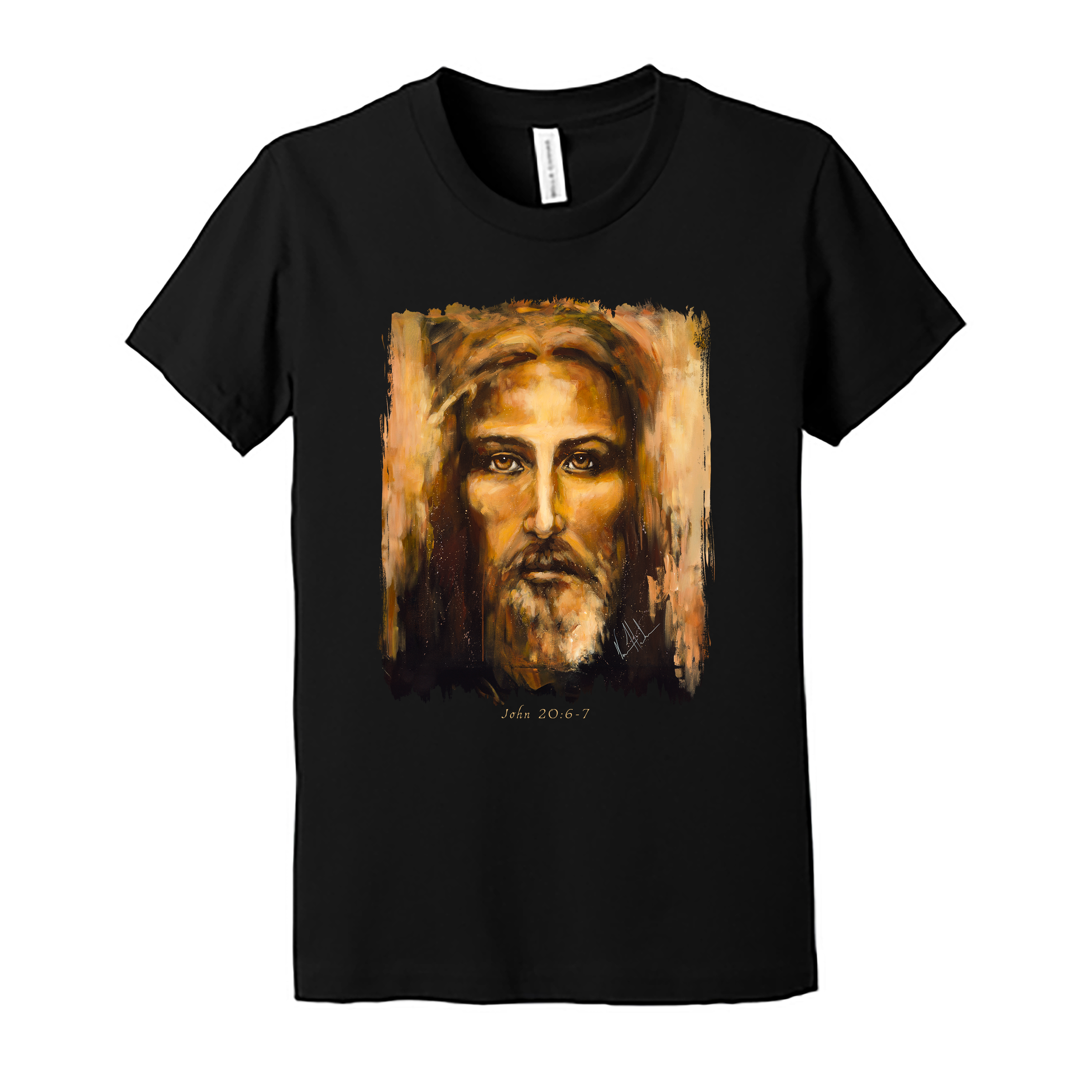 The Shroud of Turin - Resurrection Light - Kids T (Organic Cotton) Organic Cotton Vanessa Horabuena Youth Black Small