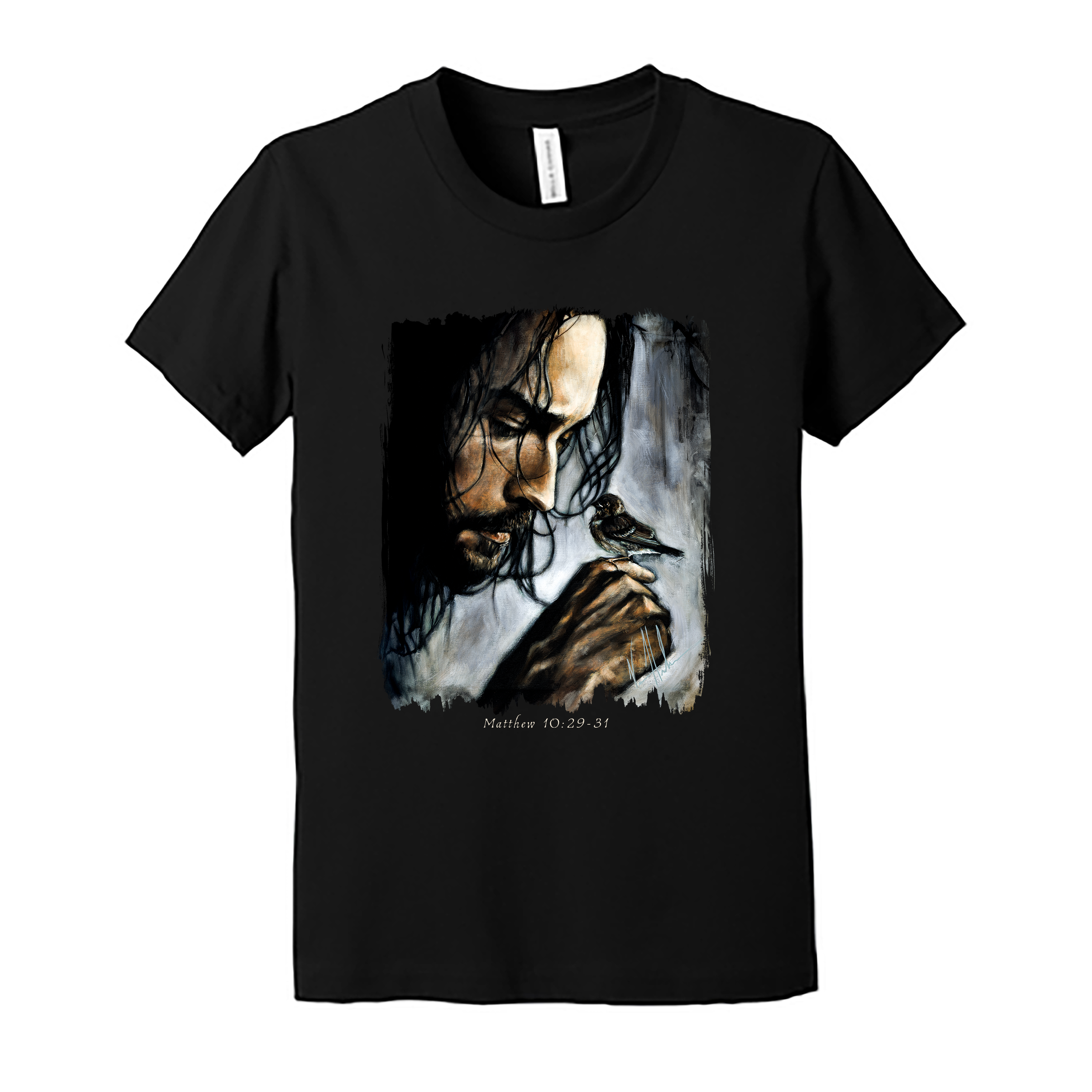 Kids T (Organic Cotton) - Watcher of the Sparrow Organic Cotton Vanessa Horabuena Youth Black Small