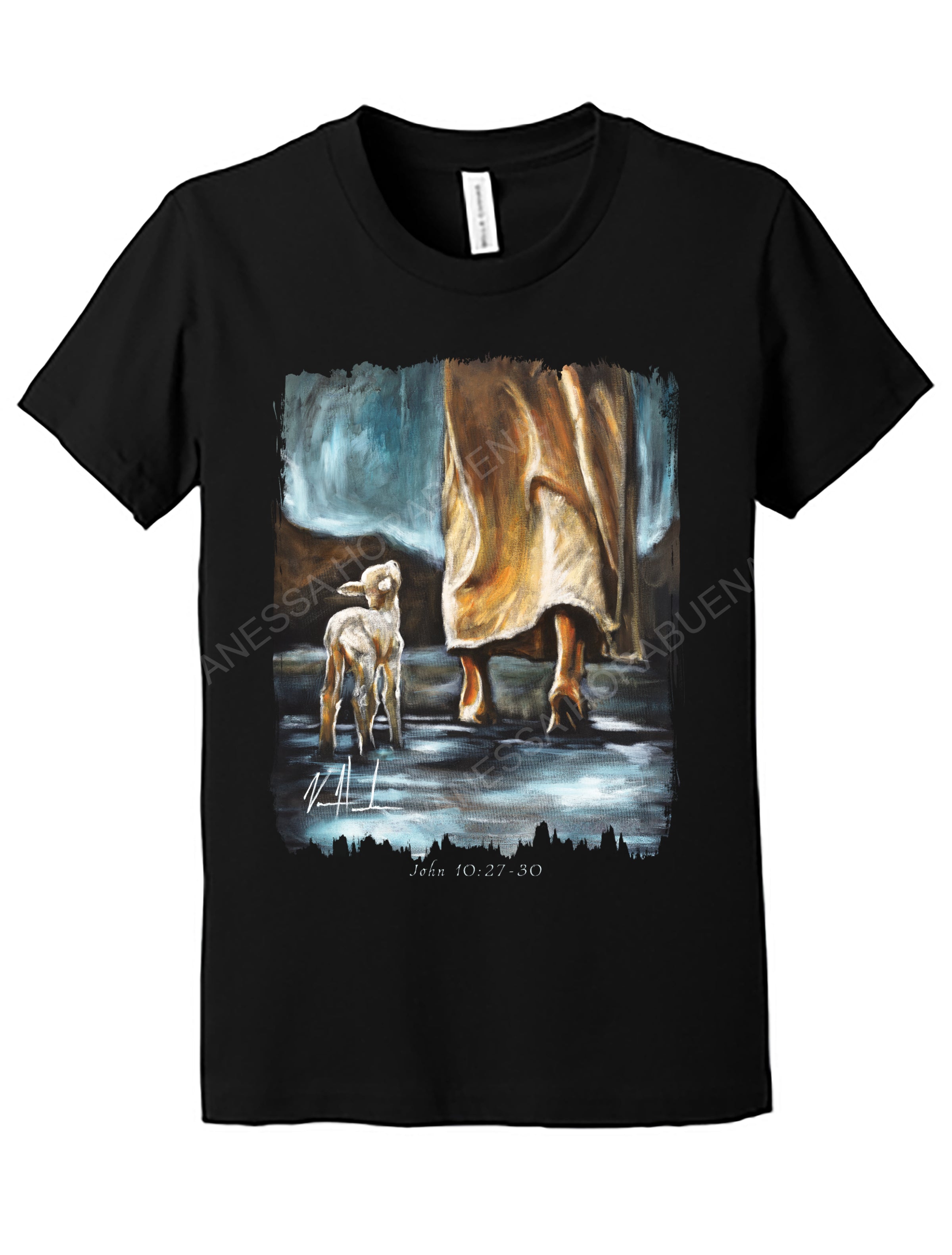 My Sheep Listen To My Voice - Kids T (Organic Cotton) Vanessa Horabuena Kids Black Small