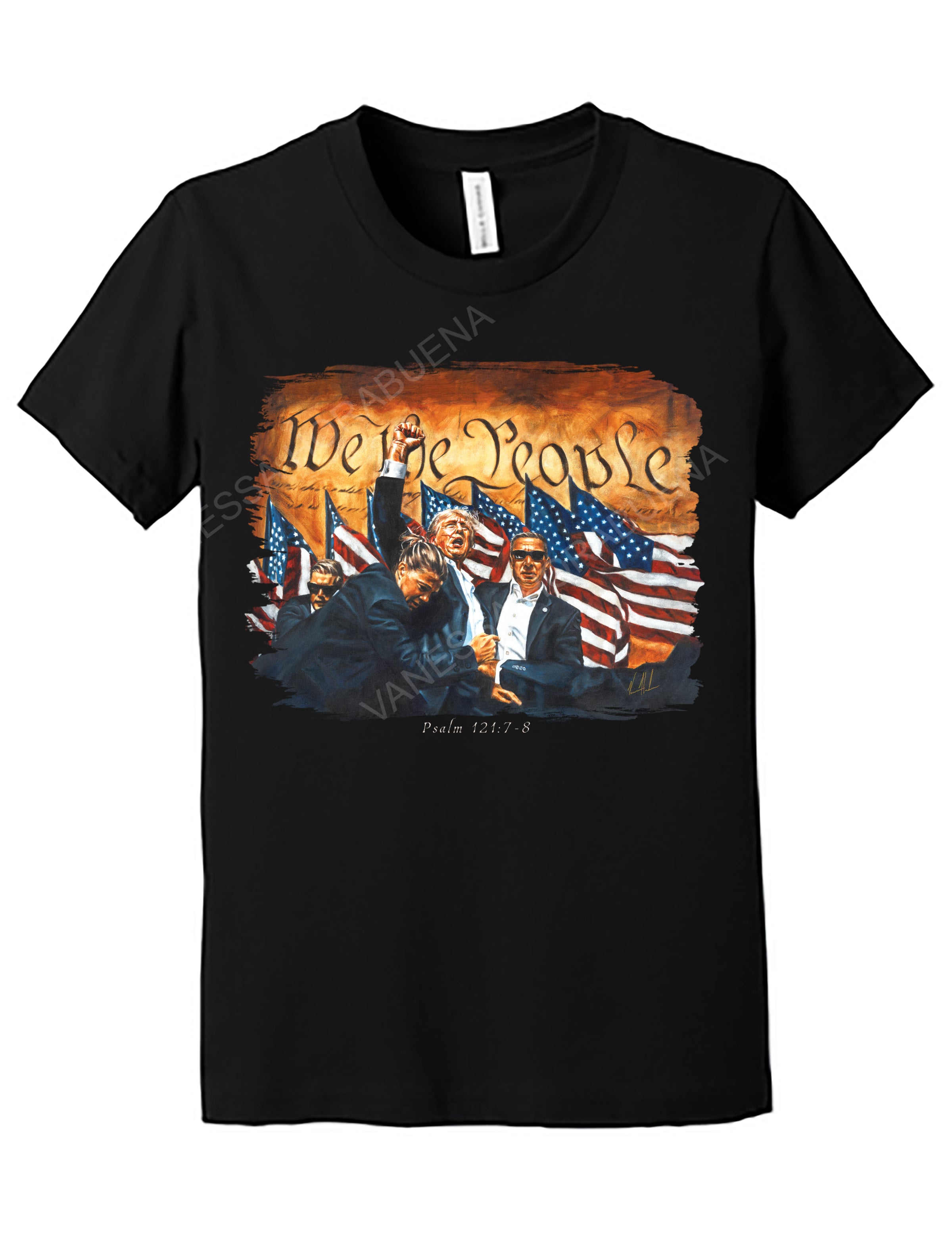 Fight For America - Kids T (Organic Cotton) Vanessa Horabuena Kids Black Small