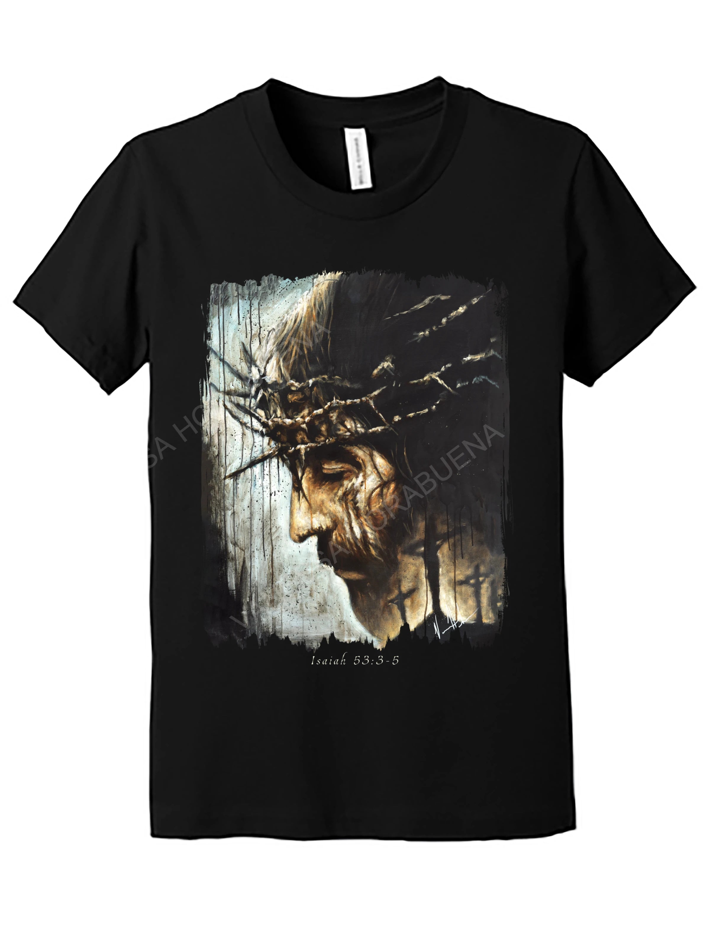 Redeemer's Love With Crosses - Kids T (Organic Cotton) Vanessa Horabuena Kids Black Small