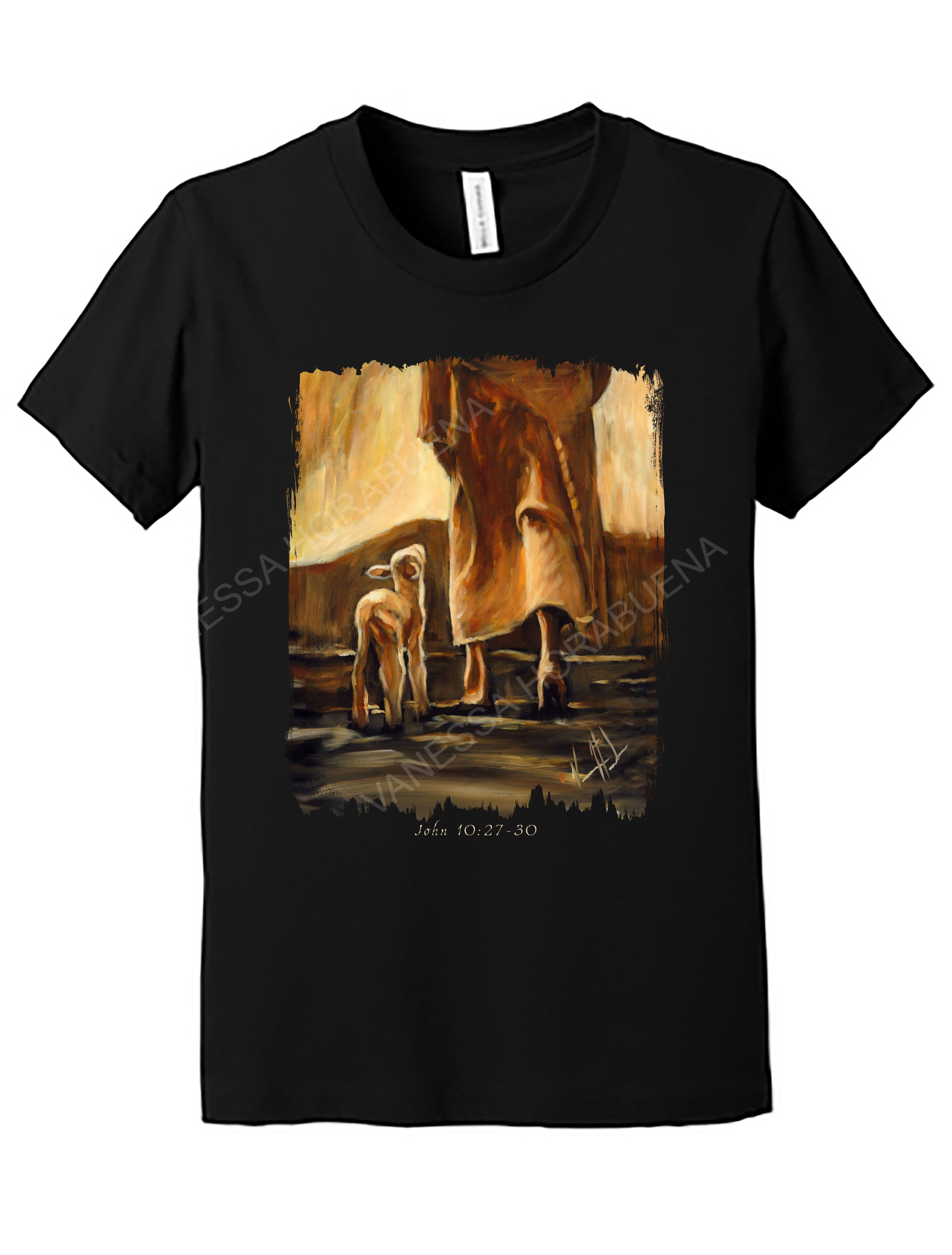 My Sheep Listen to My Voice - Fall Edition - Kids T (Organic Cotton) Organic Cotton Vanessa Horabuena Youth Black Small