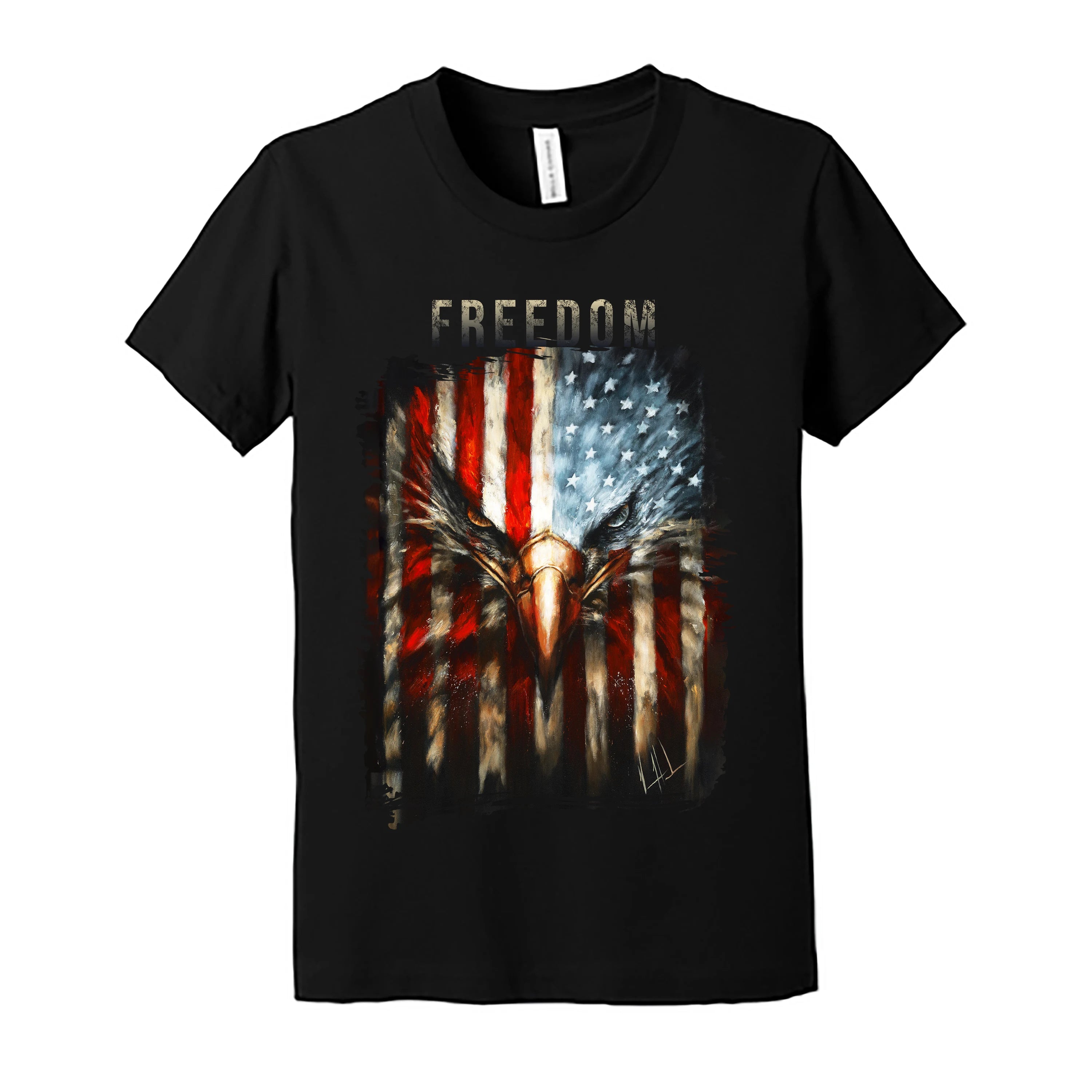 Stripes of Freedom - 4th of July - Kids T (Organic Cotton) (Copy) Organic Cotton Vanessa Horabuena Kids Black Small