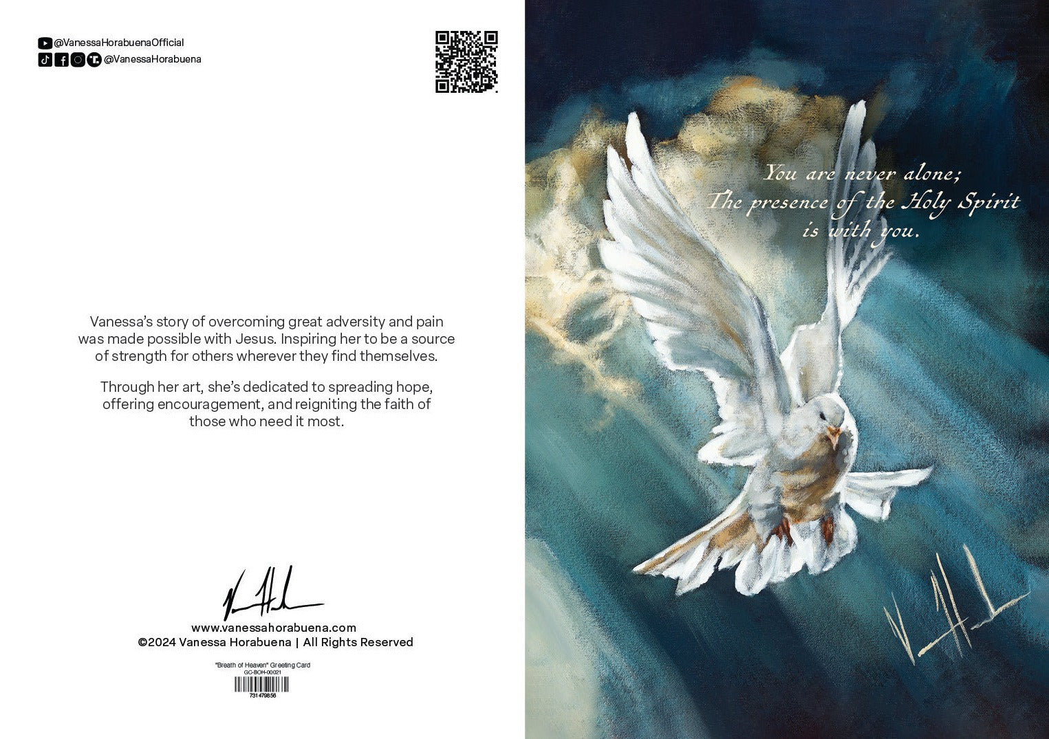 "Breath of Heaven" Greeting Card Vanessa Horabuena