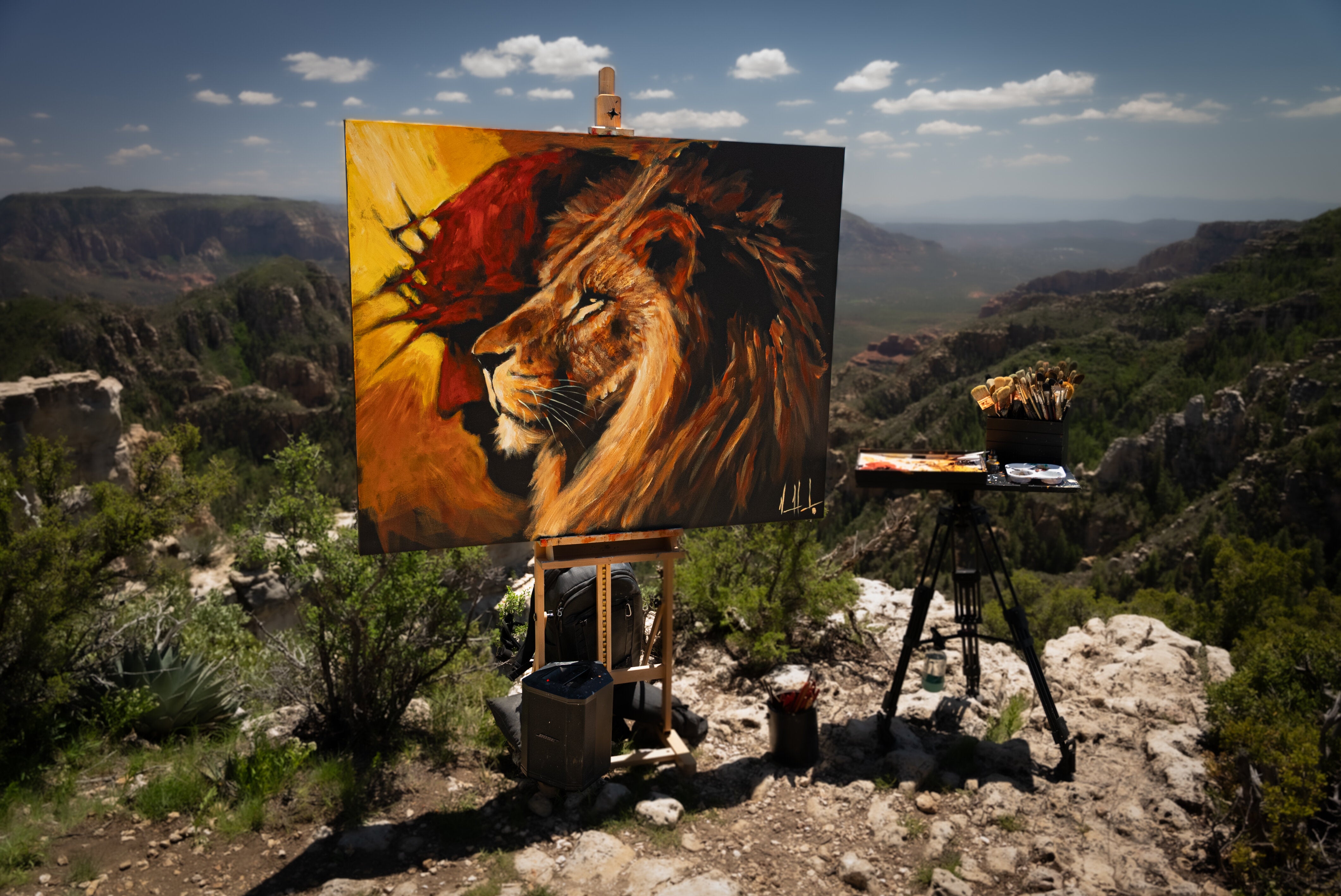 The Lion of Judah - 48”x60” Original Acrylic Painting Original Painting Vanessa Horabuena