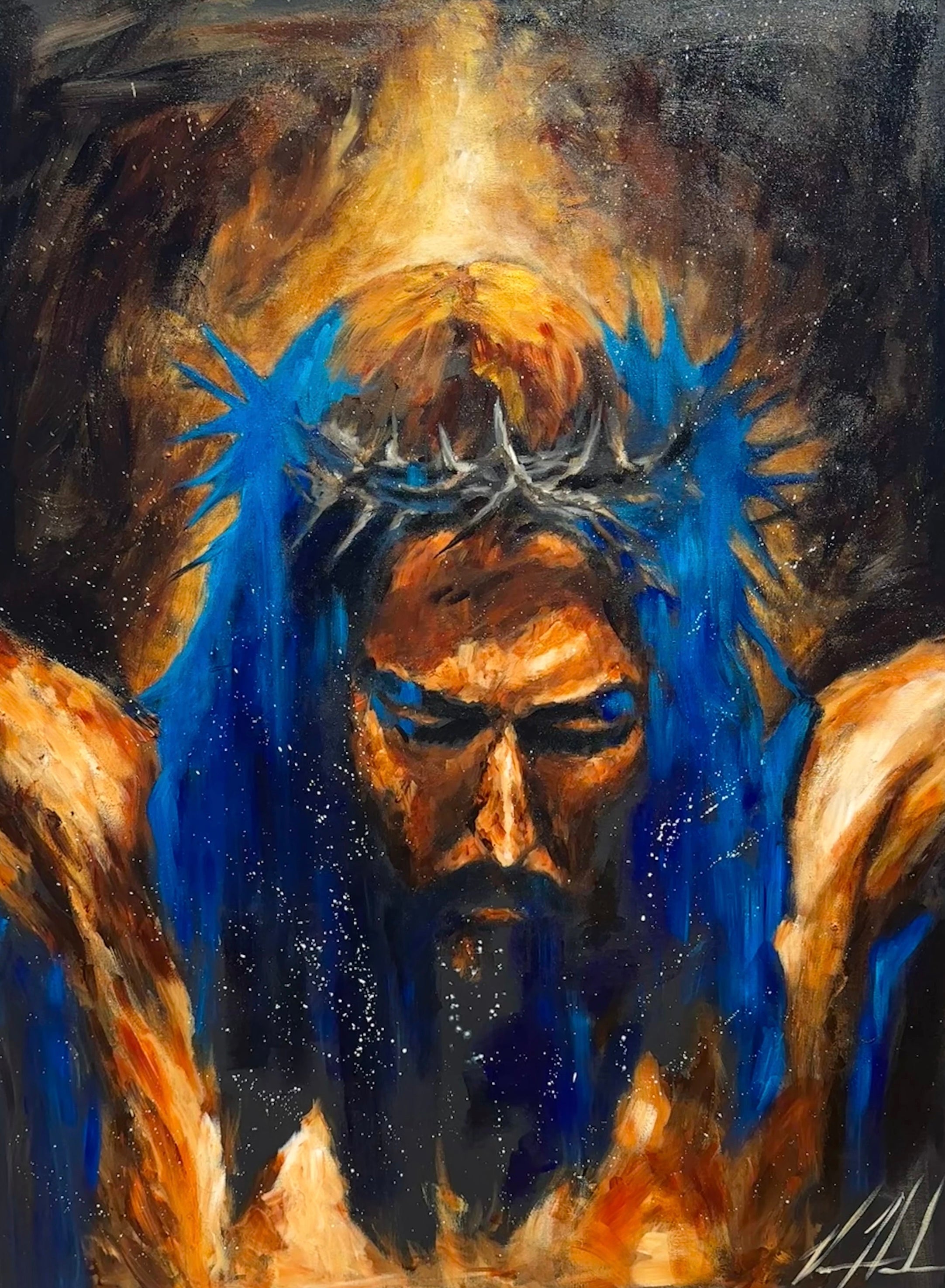 Yahweh is Salvation - 36”x48” Original Acrylic Painting Original Painting Vanessa Horabuena
