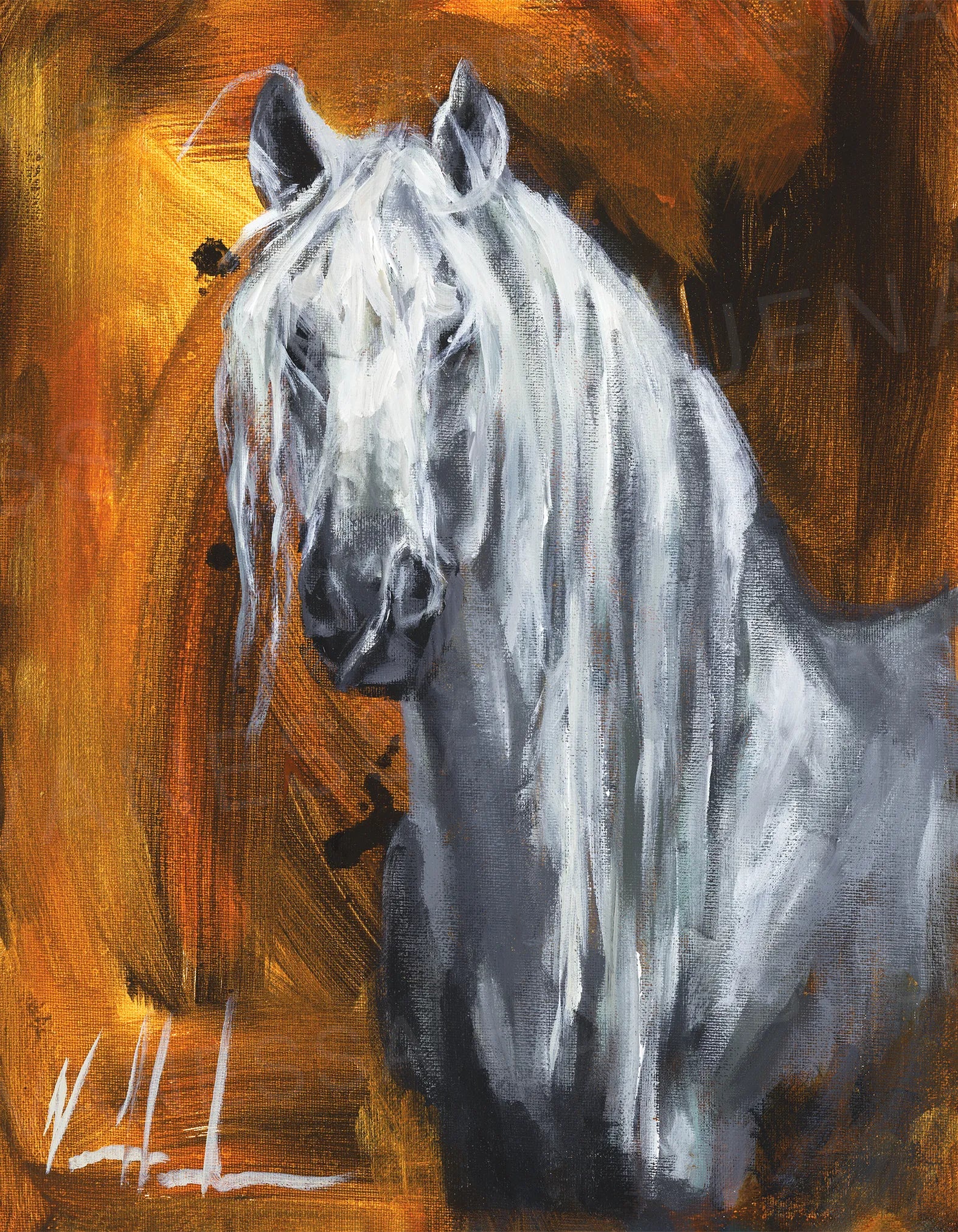 Clothed in Strength Horse Art Print Vanessa Horabuena