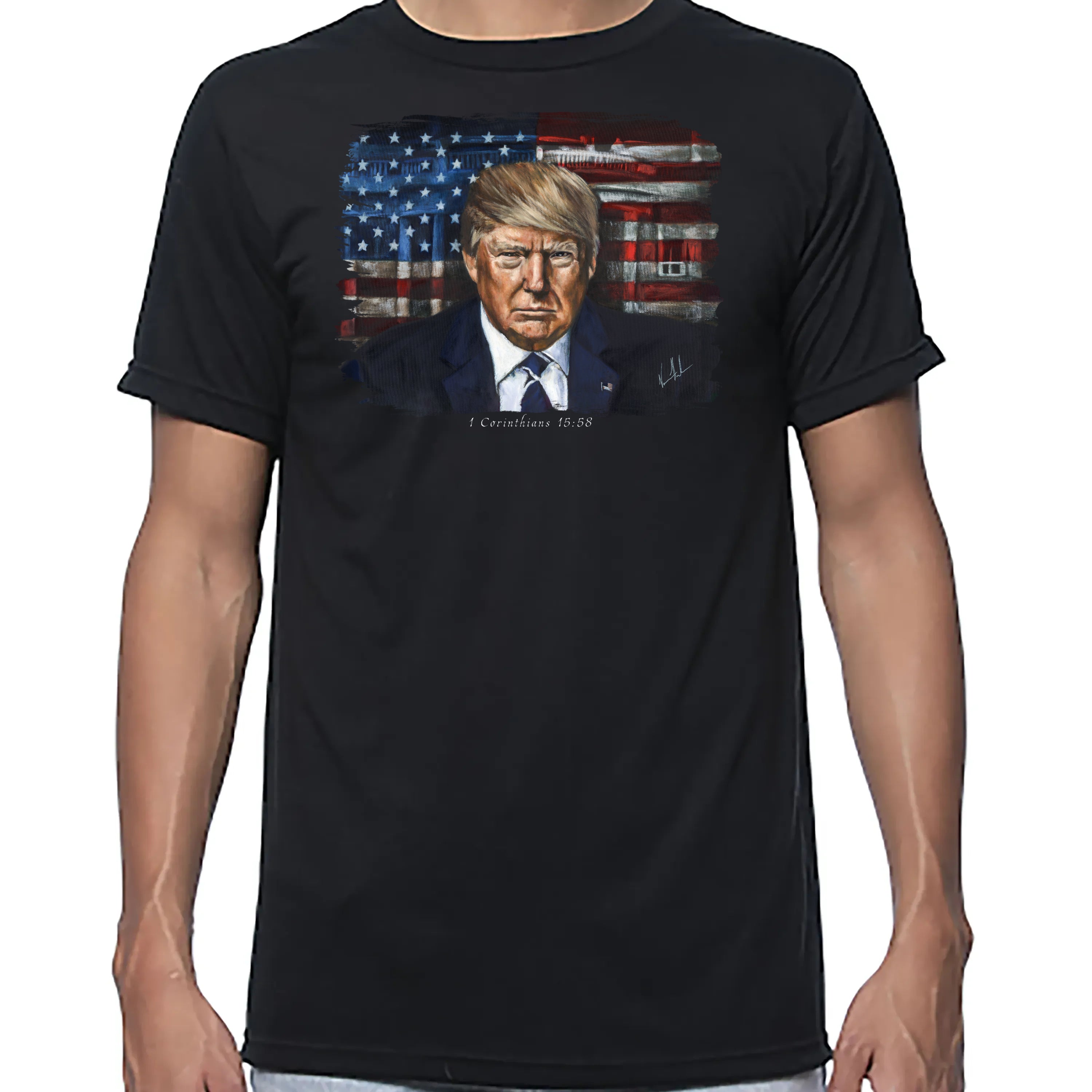 Commander In Chief - Unisex T (Premium Organic Fabric) Vanessa Horabuena Bamboo Black Small