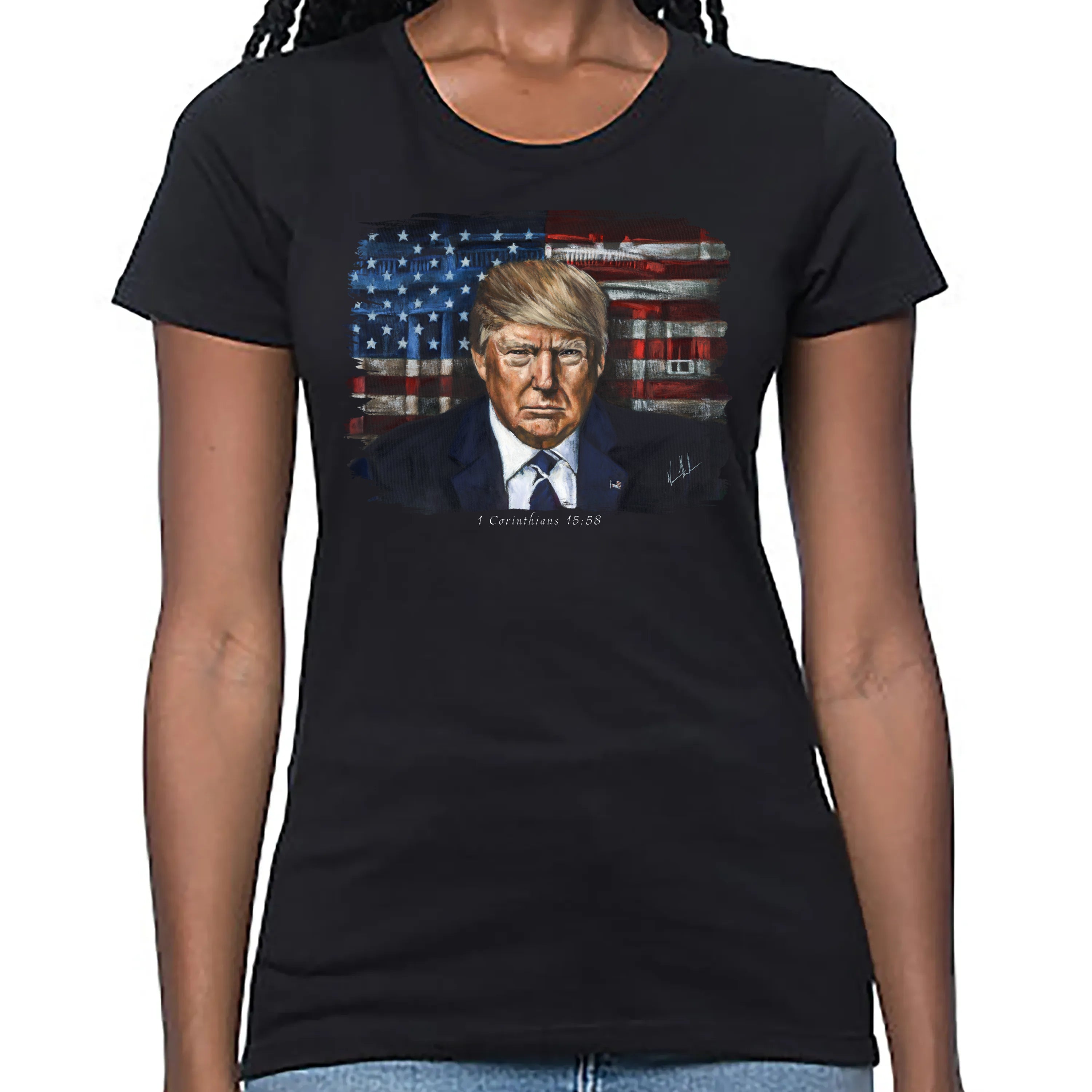 Women's T (Organic Bamboo) - Commander in Chief Organic Bamboo Vanessa Horabuena Short Sleeve Eclipse (Black) XS