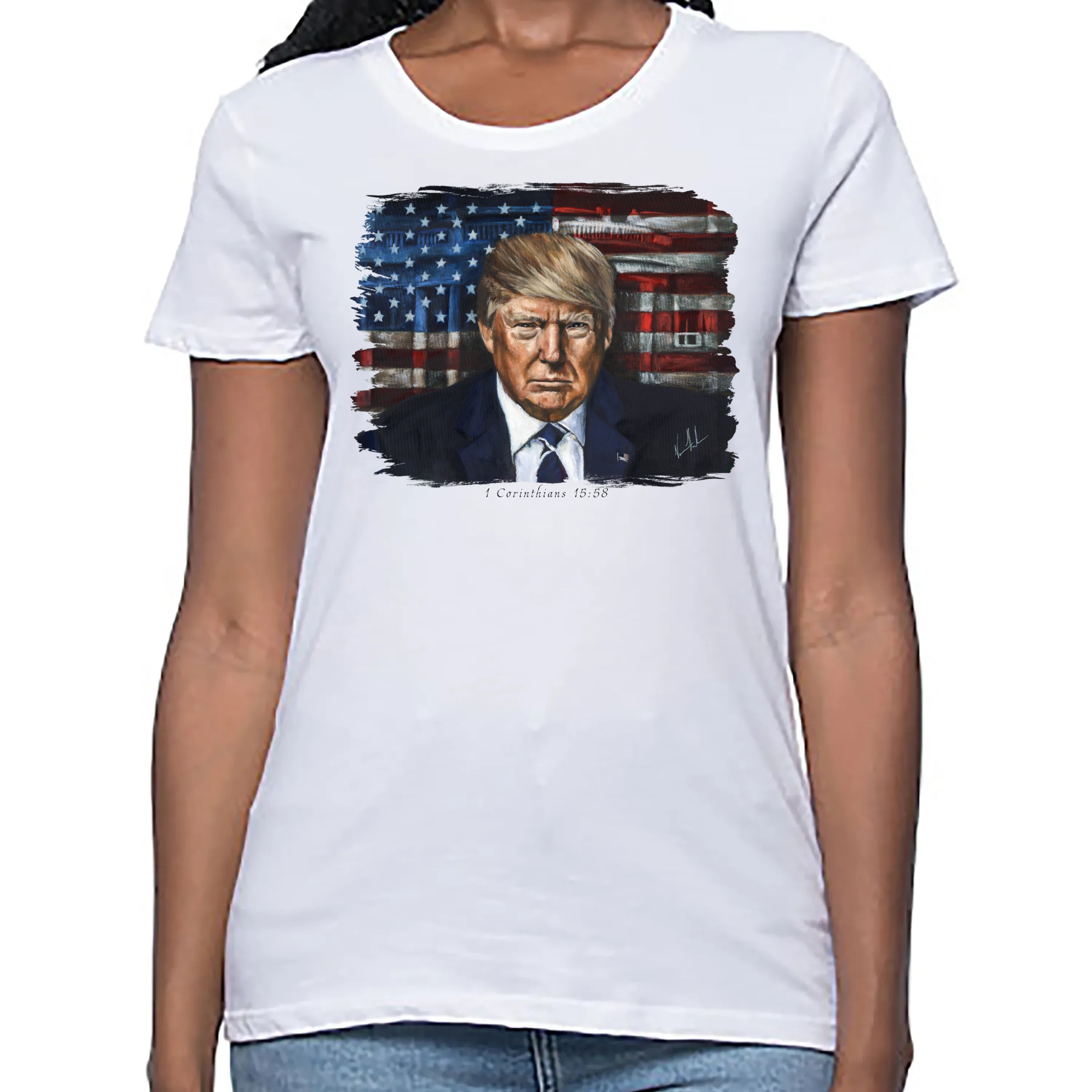 Women's T (Organic Bamboo) - Commander in Chief Organic Bamboo Vanessa Horabuena Short Sleeve Frost (White) XS