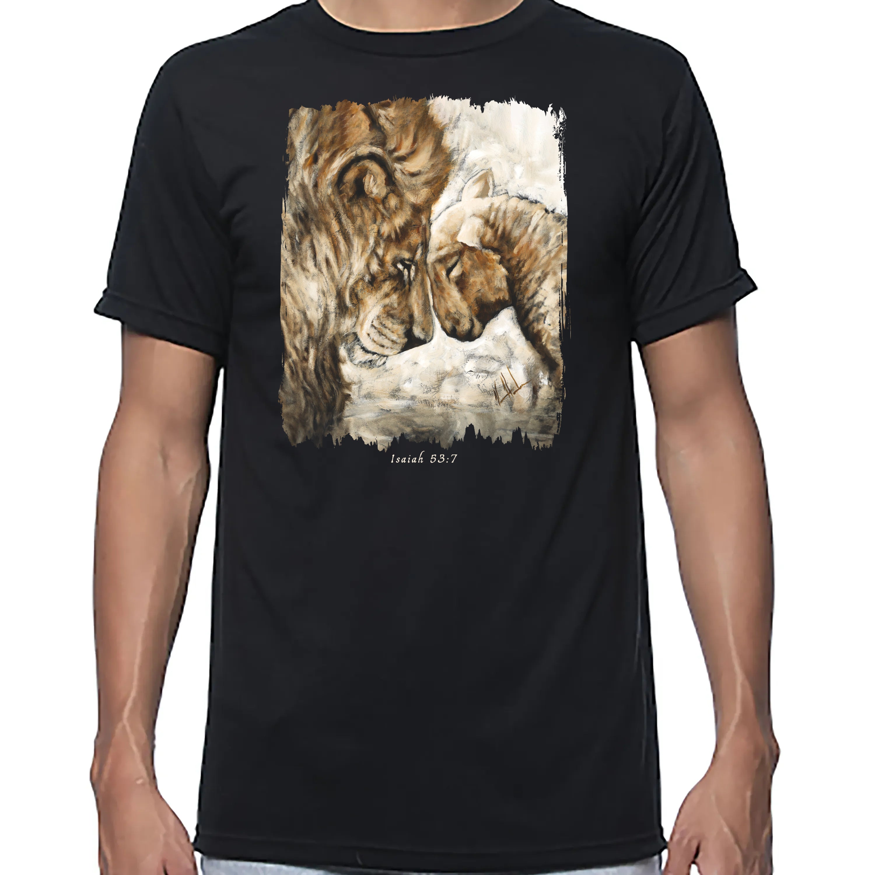 Compassion Of A King (White) - Unisex T (Premium Organic Fabric) Vanessa Horabuena Bamboo Black Small