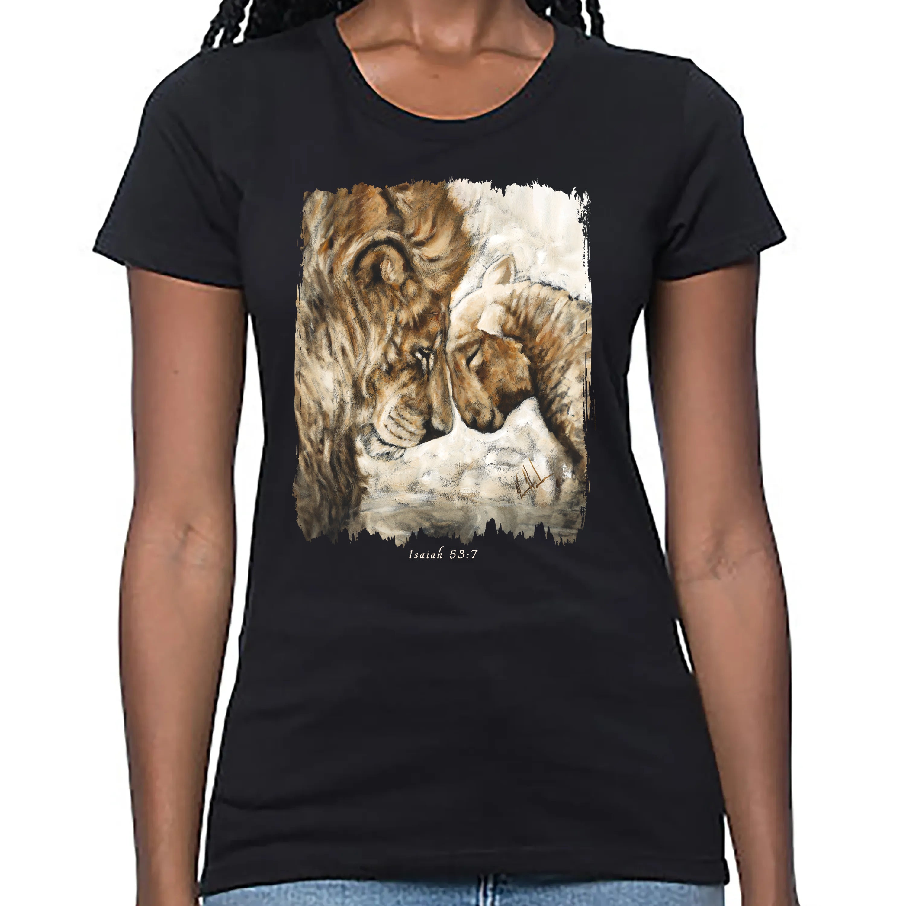 Women's T (Organic Bamboo) - Compassion of a King Organic Bamboo Vanessa Horabuena Short Sleeve Eclipse (Black) XS