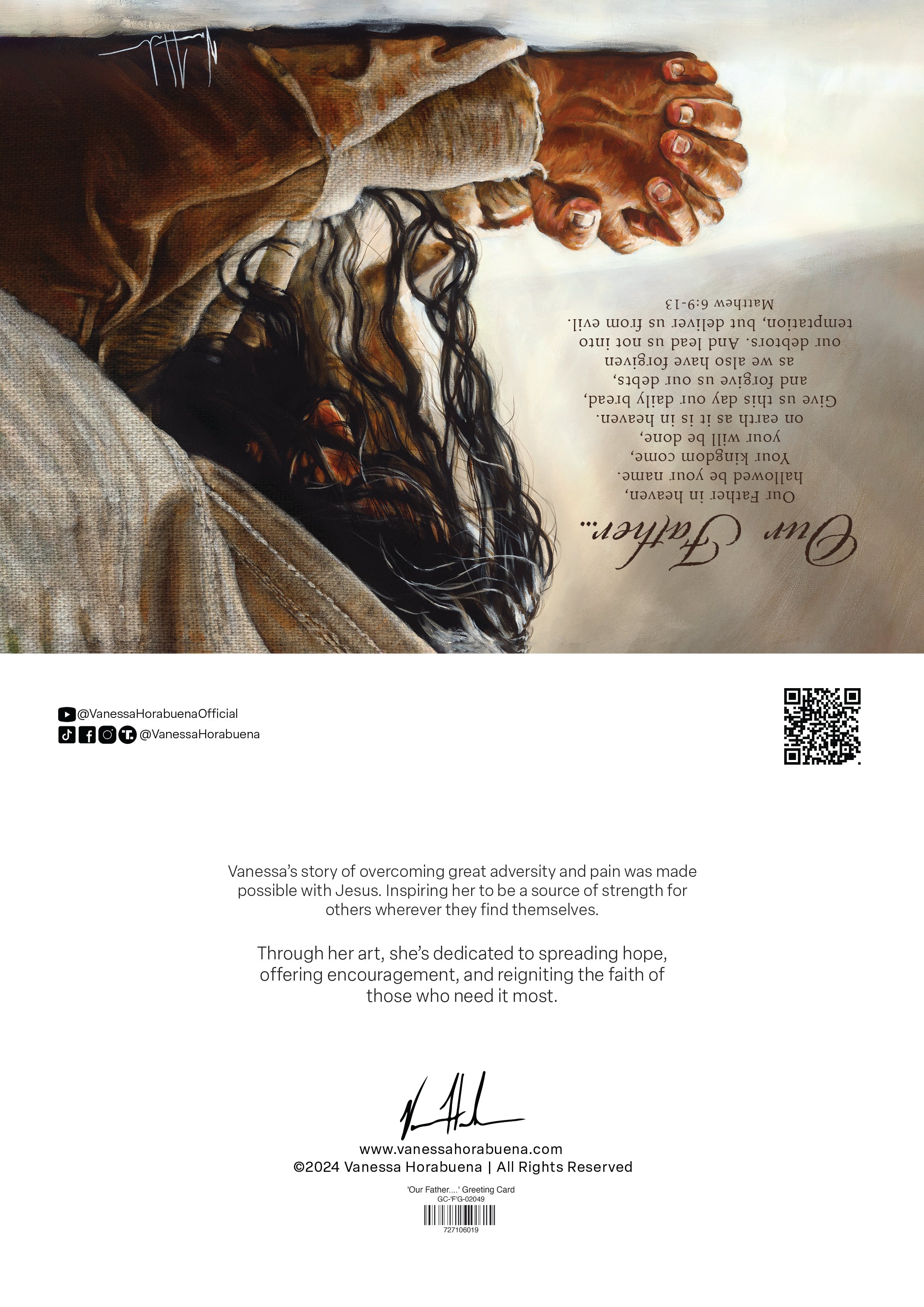 'Our Father....' Greeting Card Vanessa Horabuena