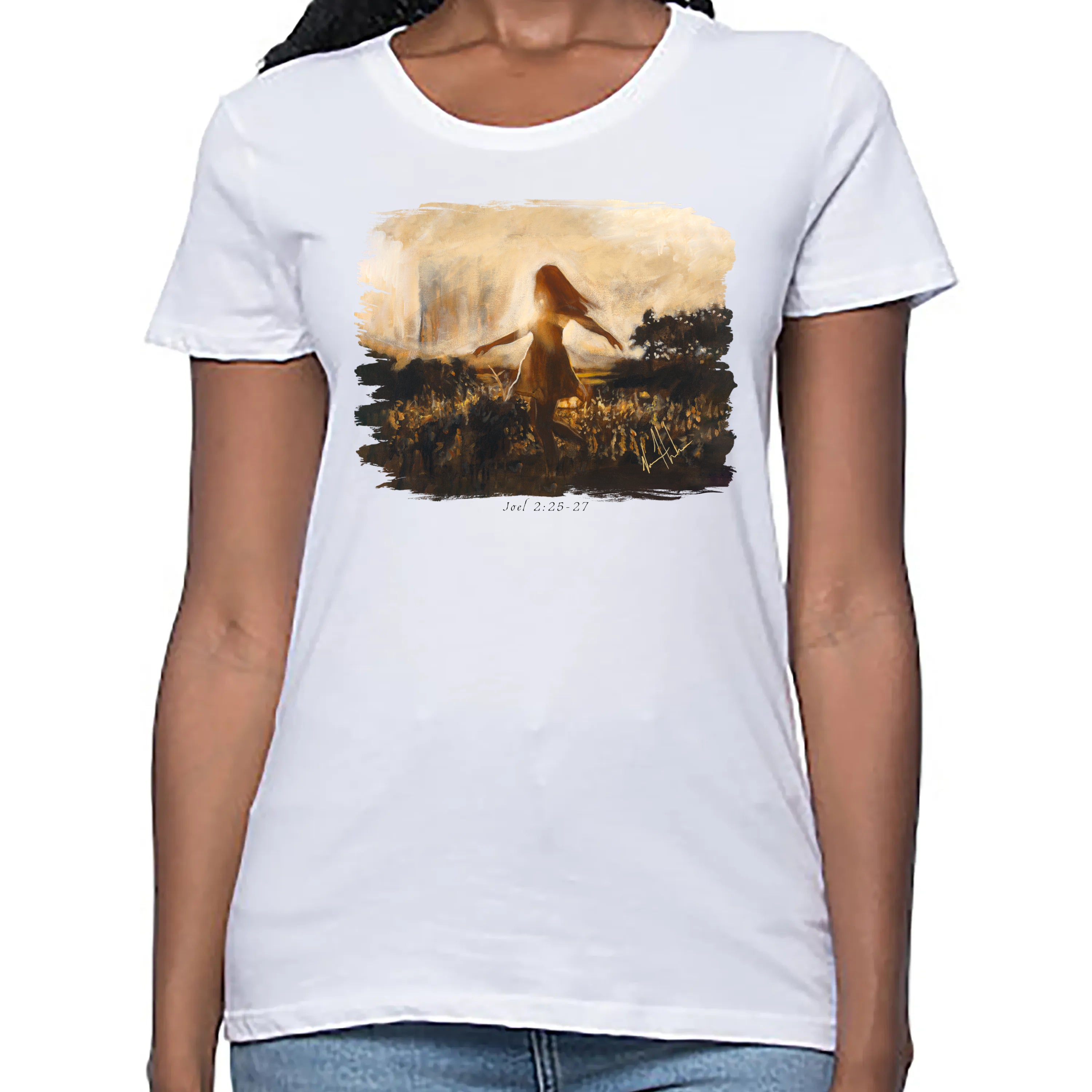 Women's T (Organic Bamboo) - Dare to Dance Again Organic Bamboo Vanessa Horabuena Short Sleeve Frost (White) XS