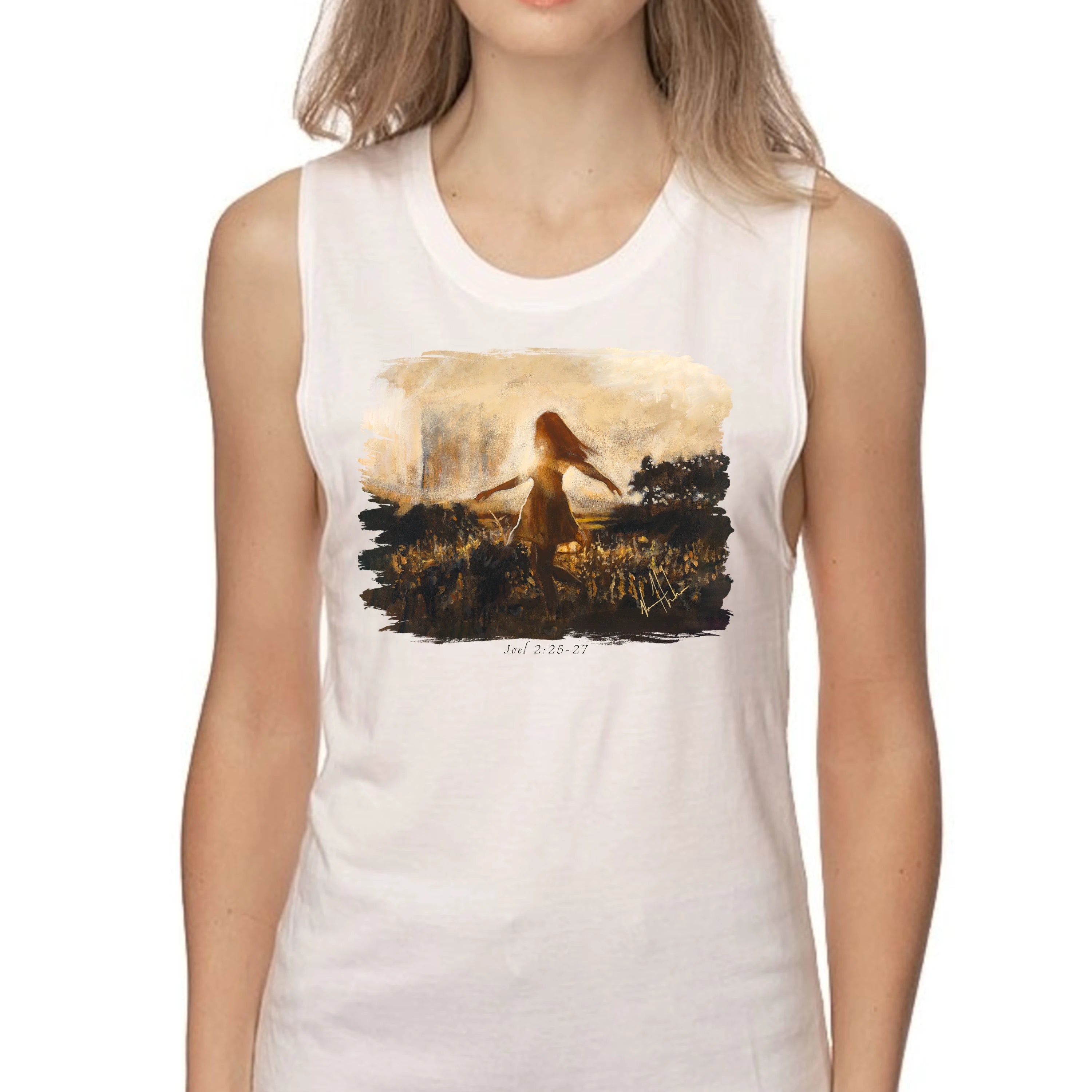 Dare to Dance Again - Women's Tank Top (Organic Bamboo) Organic Bamboo Vanessa Horabuena Short Sleeve Frost (White) XS