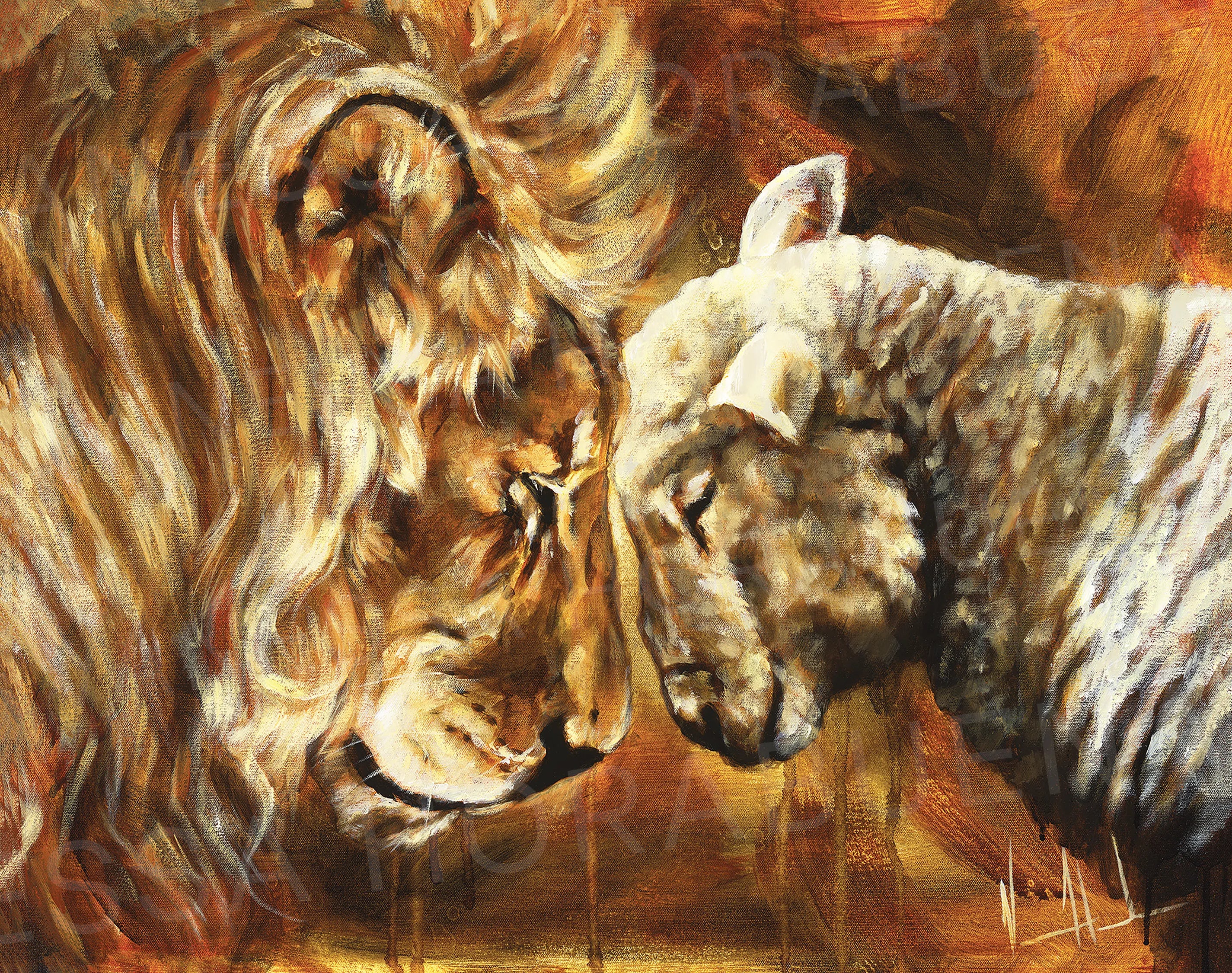 Compassion of a King (Refined By His Love) Lion Art Print Vanessa Horabuena