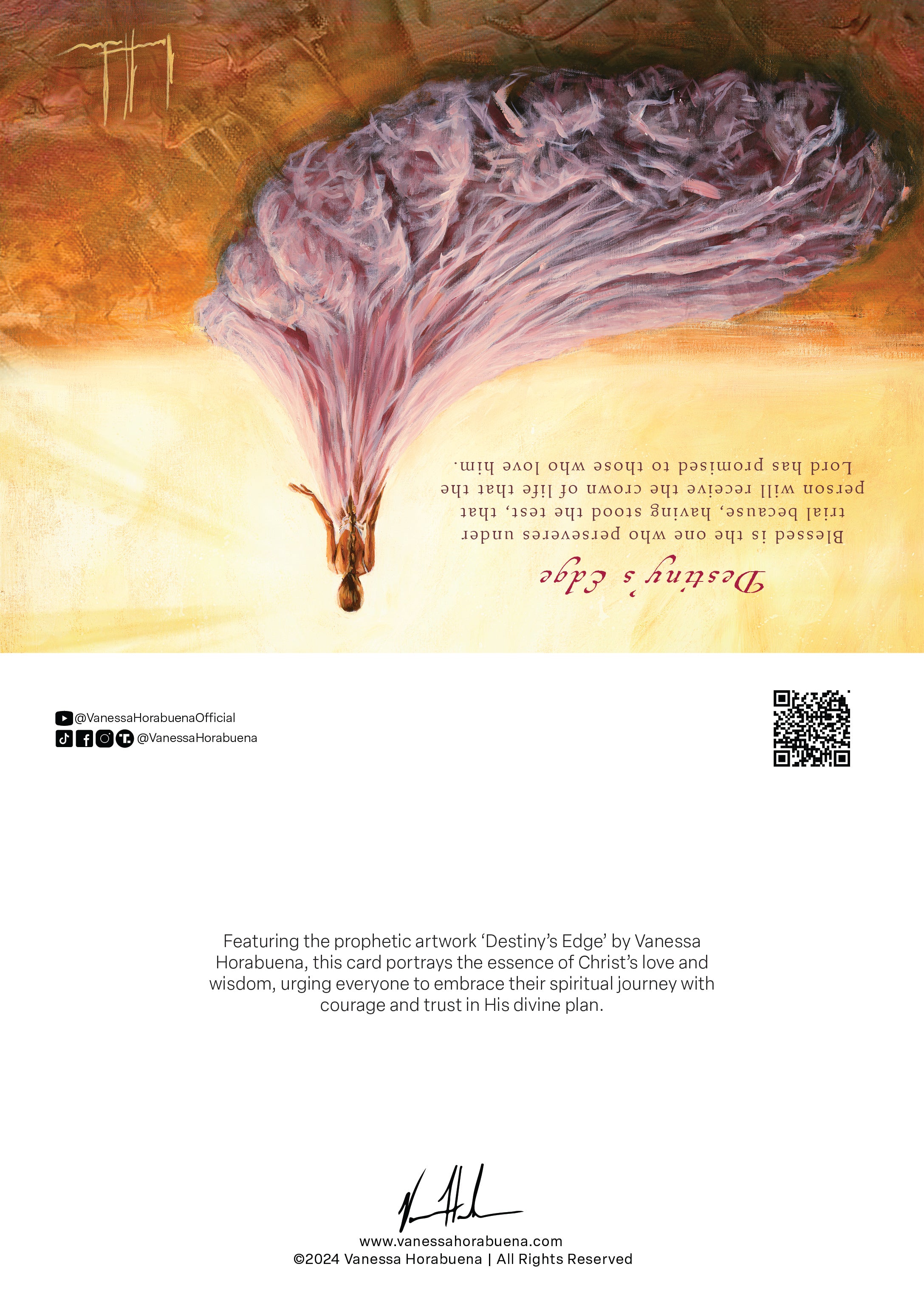 Destiny's Edge Greeting Card Vanessa Horabuena