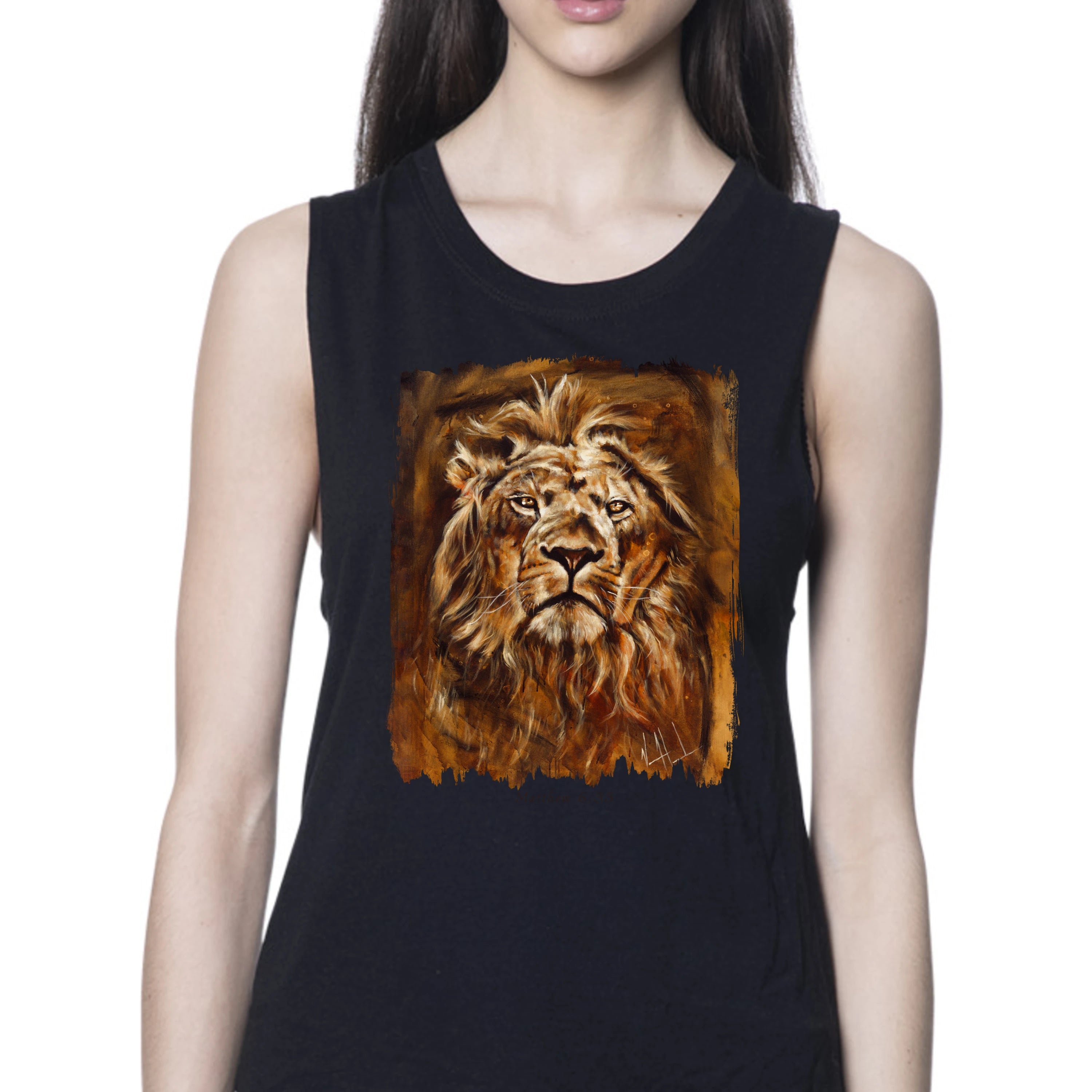 Eternal King - Women's Tank Top (Organic Bamboo) Organic Bamboo Vanessa Horabuena Short Sleeve Eclipse (Black) XS