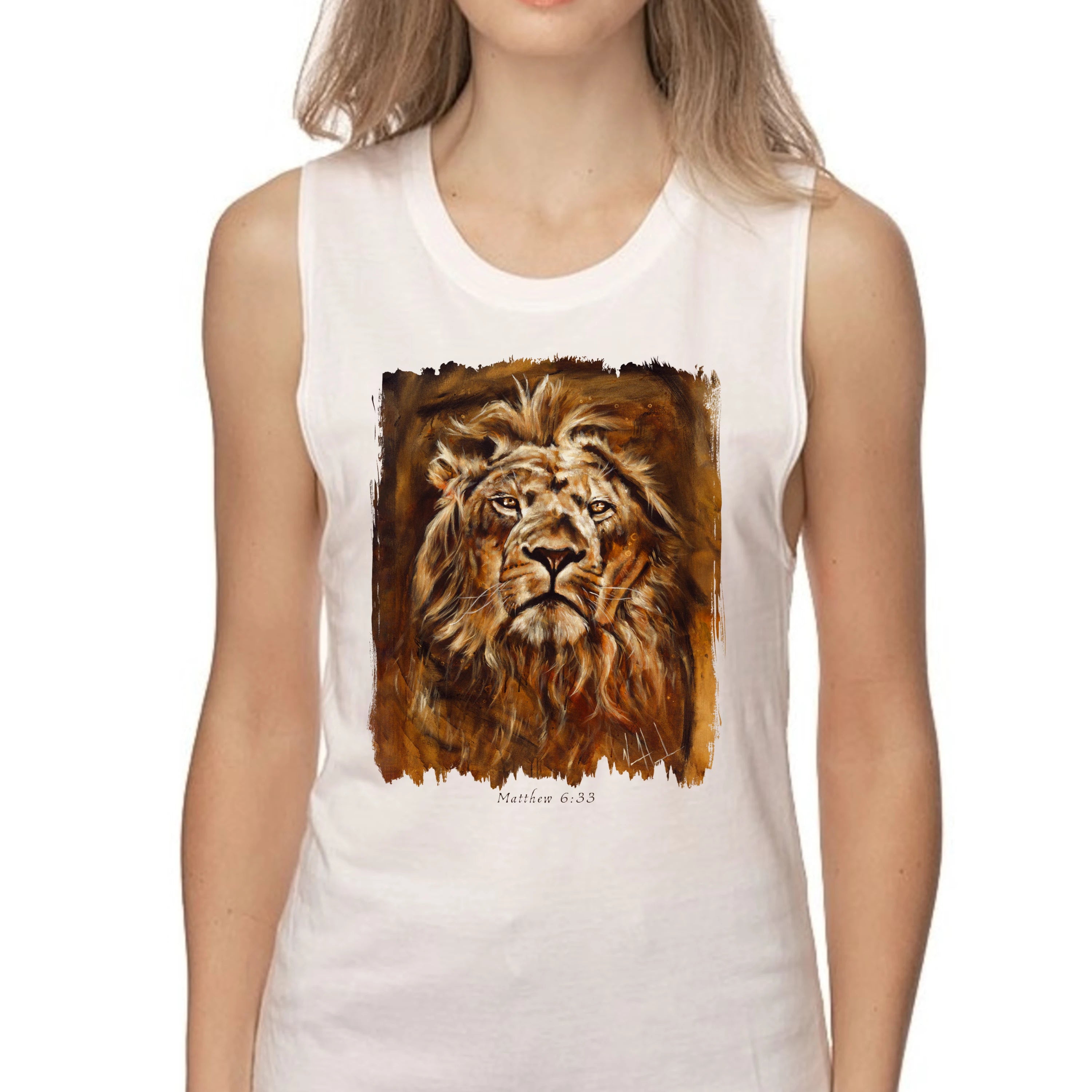 Eternal King - Women's Tank Top (Organic Bamboo) Vanessa Horabuena Short Sleeve Frost (White) XS