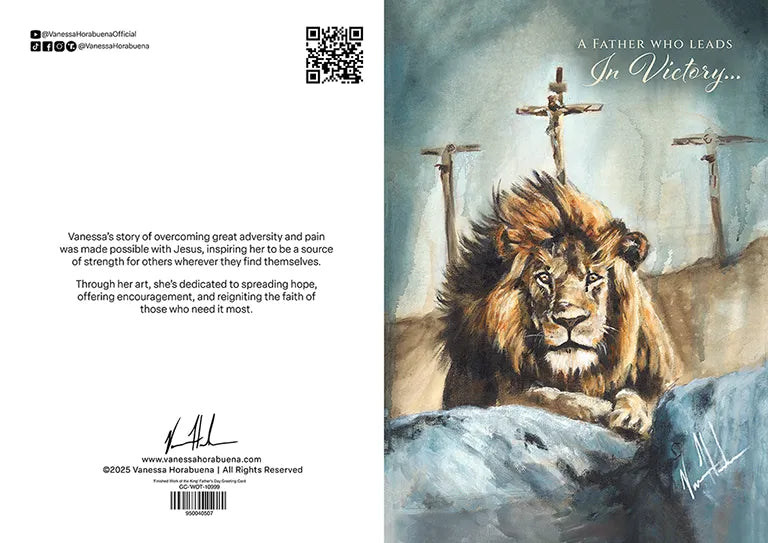 'Finished Work of the King' Father's Day Greeting Card Vanessa Horabuena