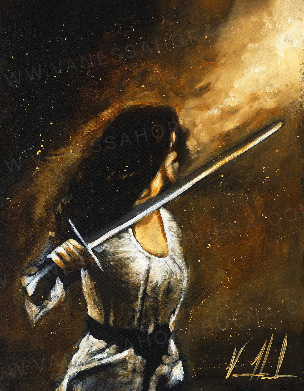 For Such a Time as This (Hand Embellished Canvas Print) Women's Art Print Vanessa Horabuena