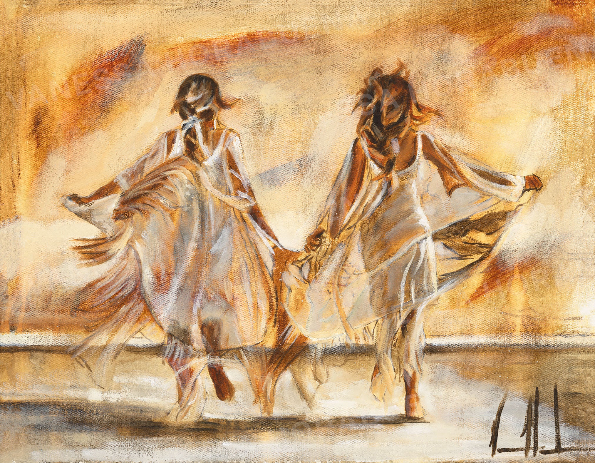 Friend of The Heart (Hand Embellishment Canvas Print) Women's Art Print Vanessa Horabuena