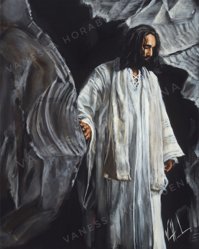 Eternity’s Door (Hand Embellished Canvas Print) Jesus Art Print Vanessa Horabuena