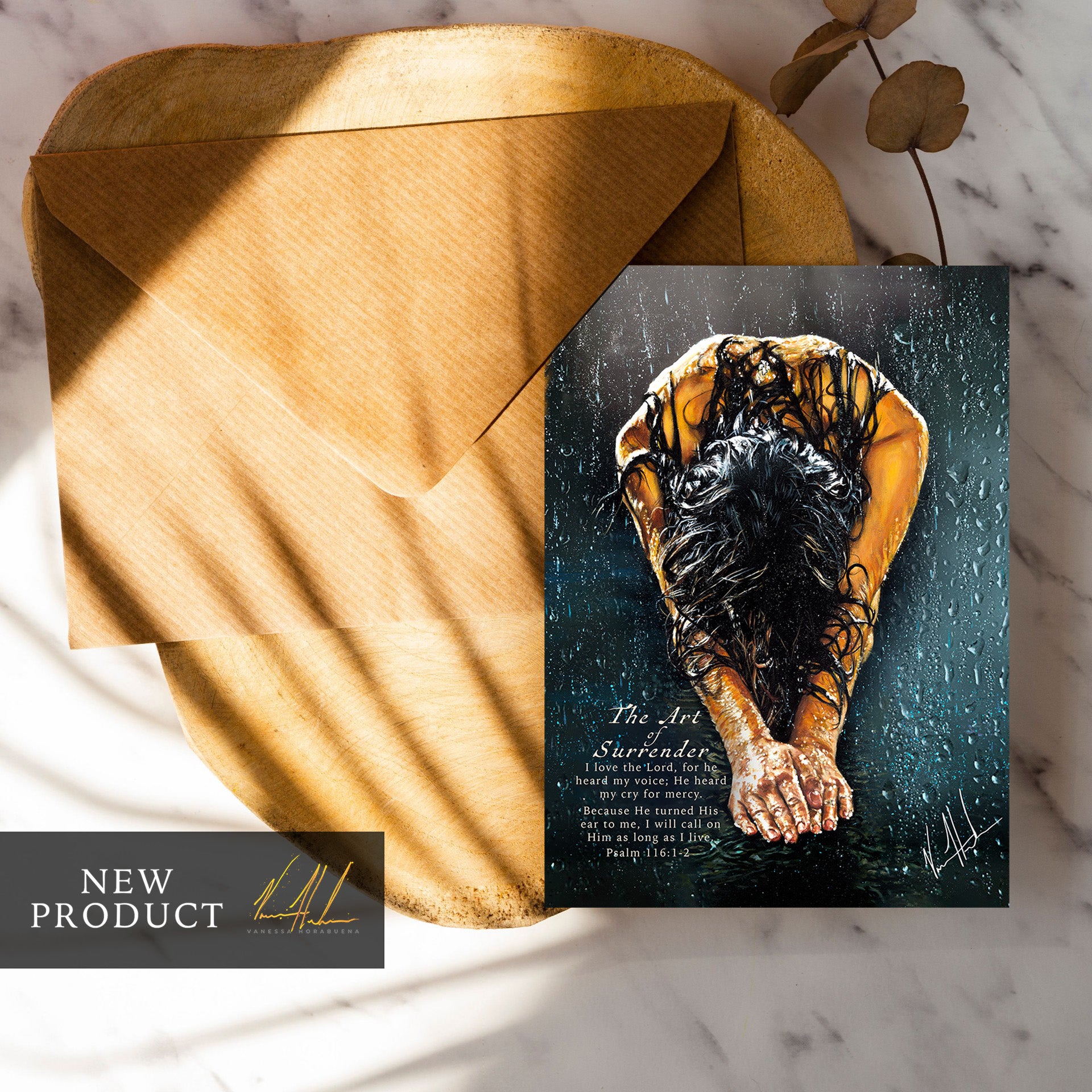 The Art of Surrender Greeting Card Vanessa Horabuena