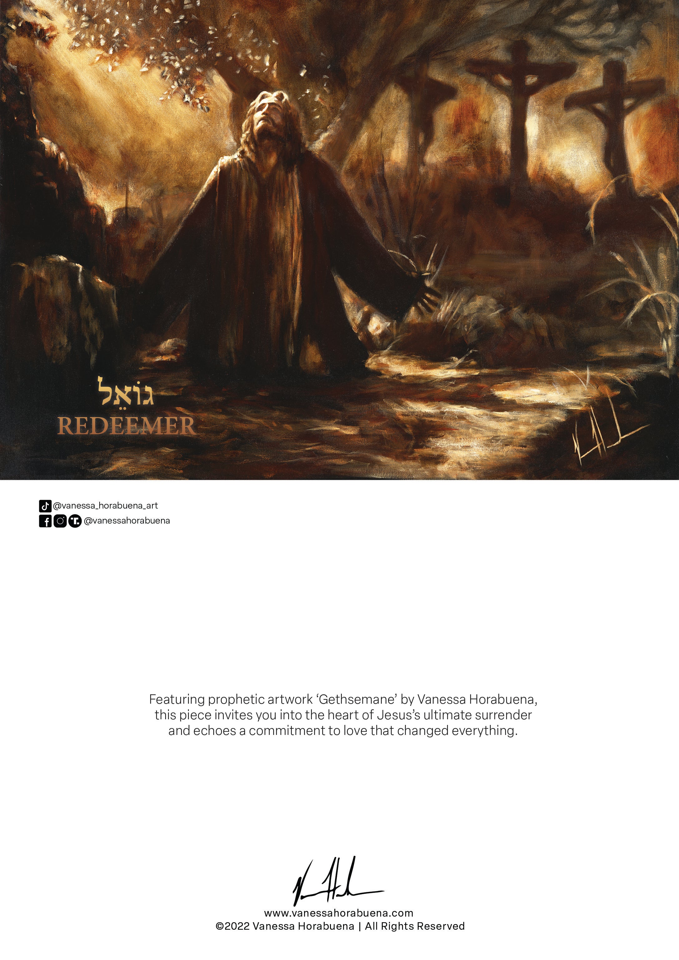 DESIGN DISCONTINUED - Gethsemane Greeting Card Vanessa Horabuena