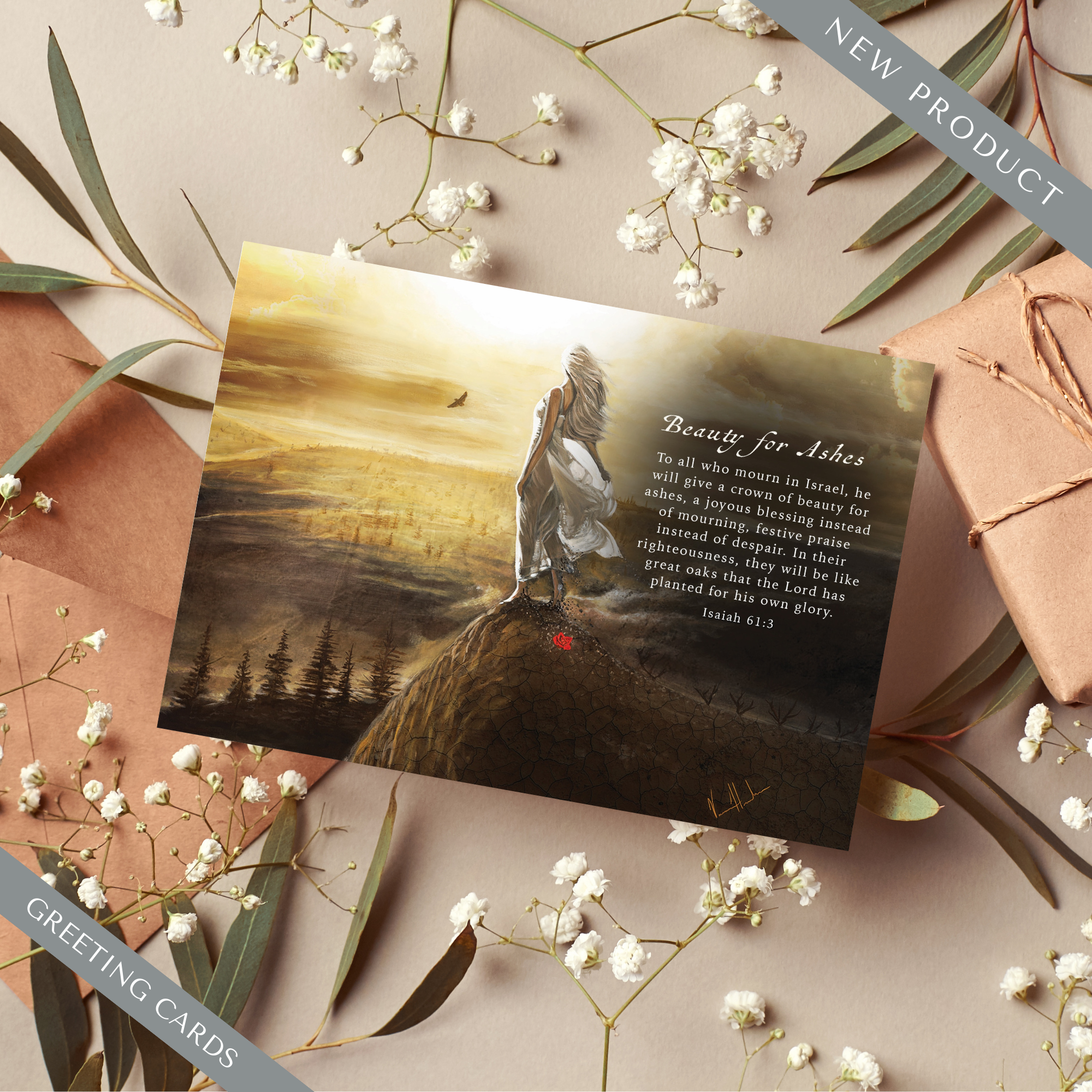 Beauty For Ashes Greeting Card Vanessa Horabuena