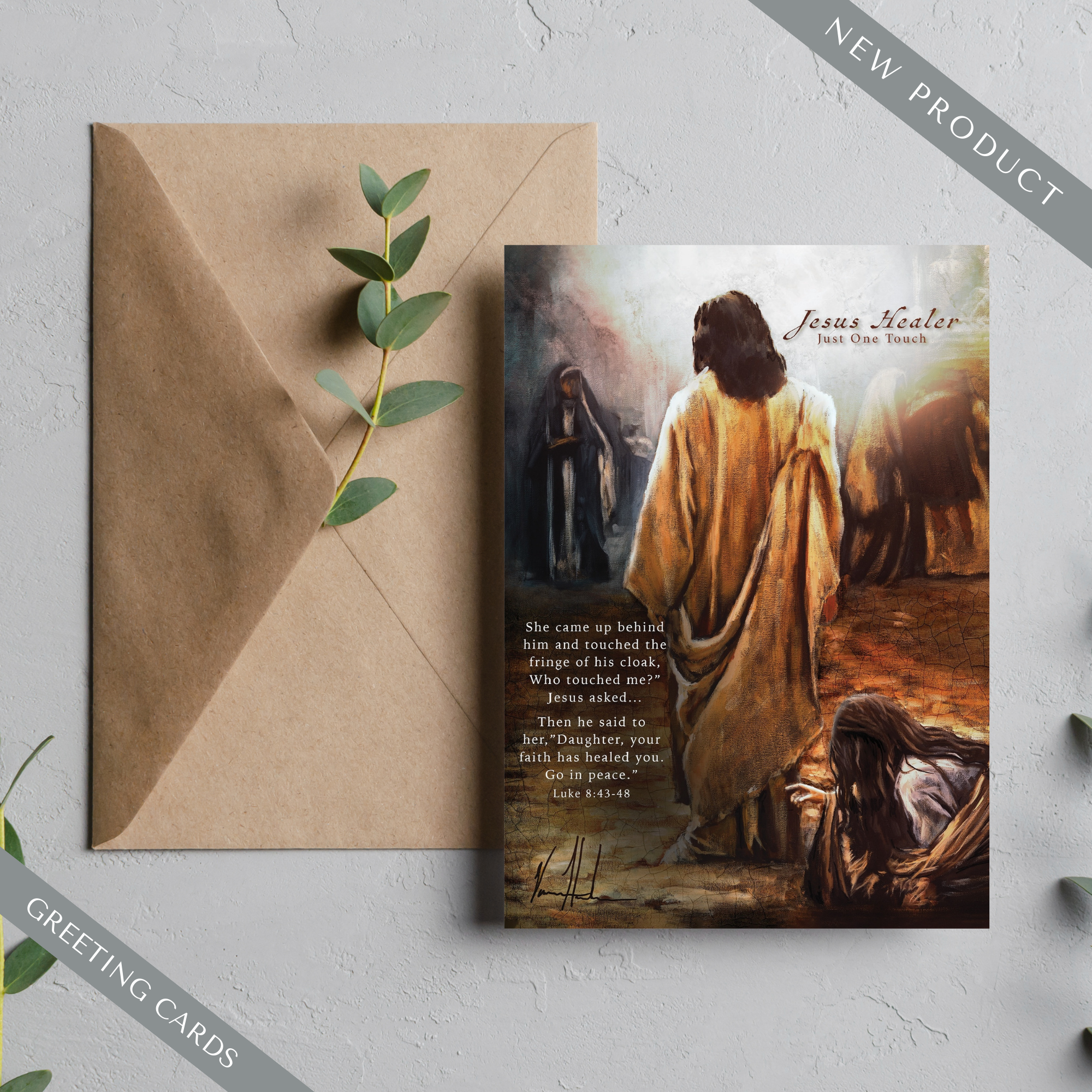 Jesus Healer Greeting Card Vanessa Horabuena