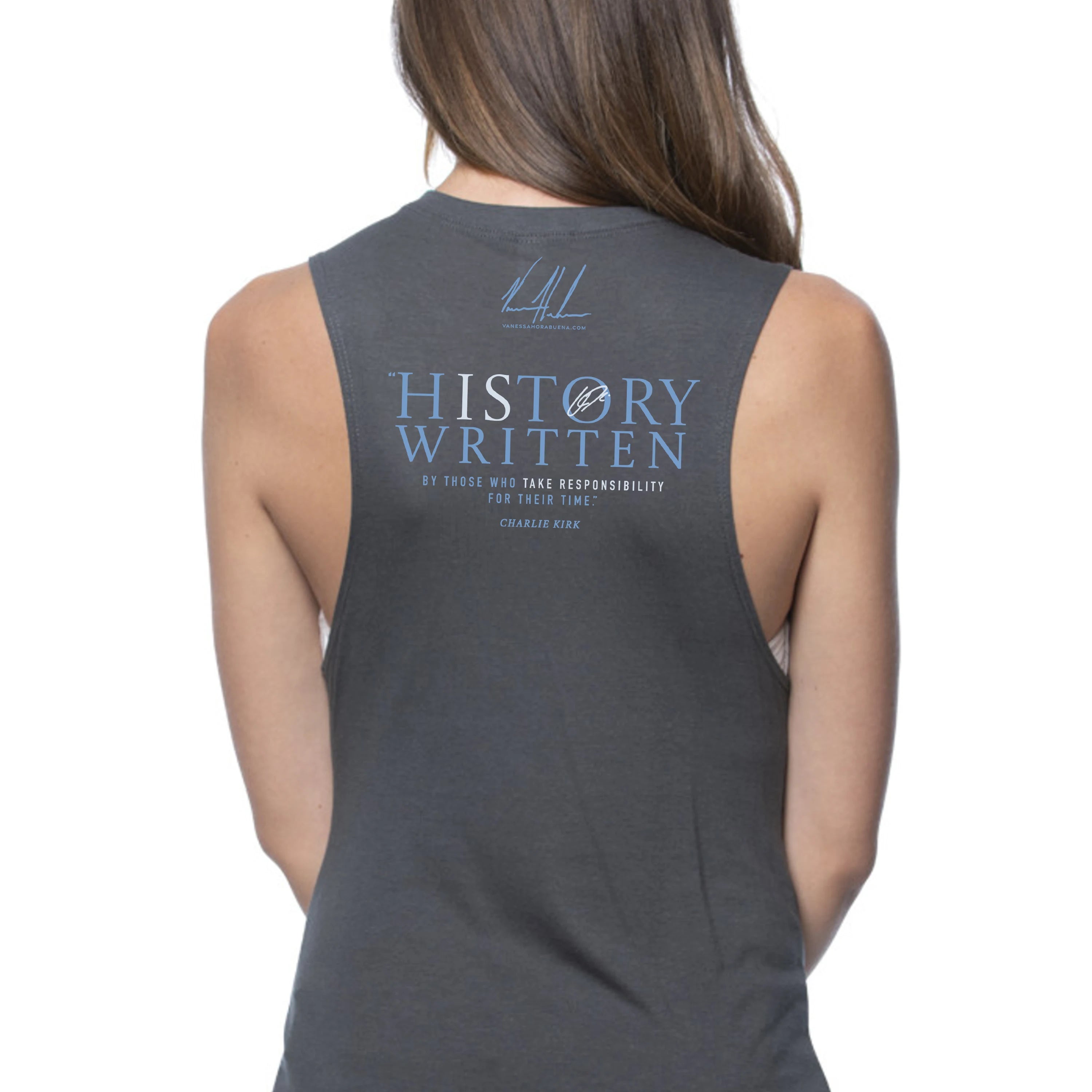 Charlie Kirk - A Patriot's Tribute - Women's Tank Top (Organic Bamboo) Organic Bamboo Vanessa Horabuena